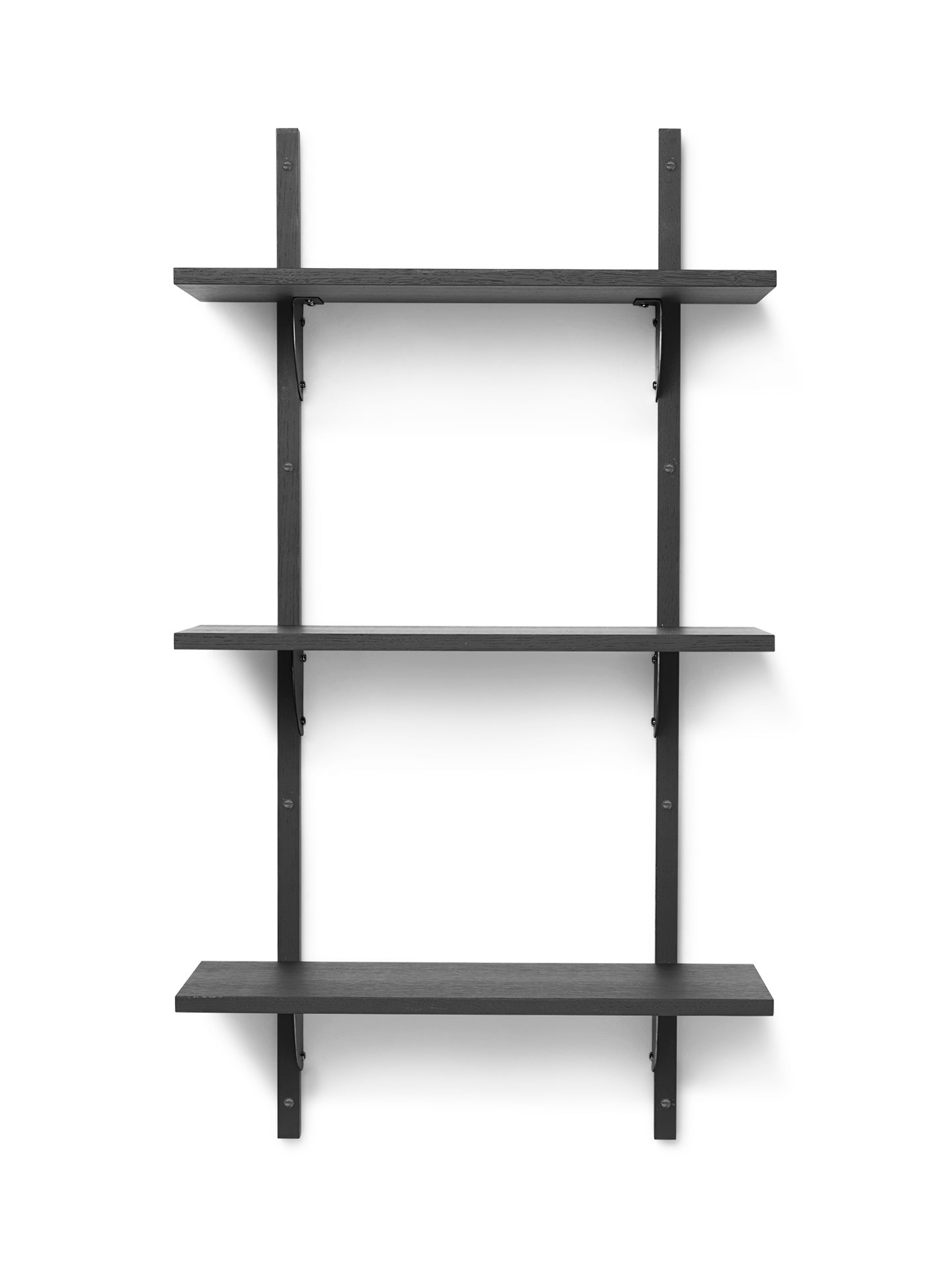 SECTOR TRIPLE NARROW shelf black ash veneer