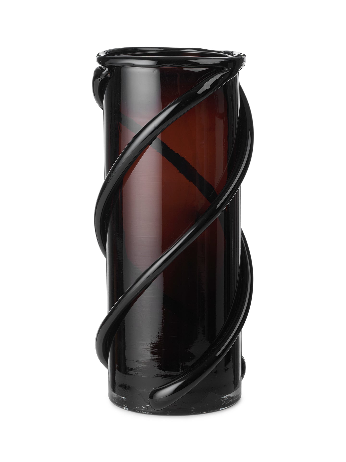 ENTWINE vase dark amber
