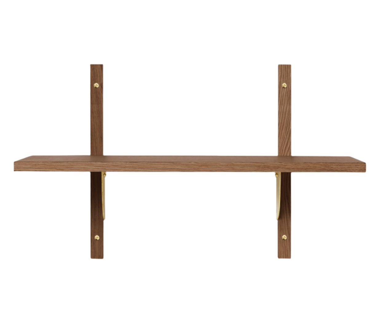 SECTOR NARROW shelf in smoked oak veneer