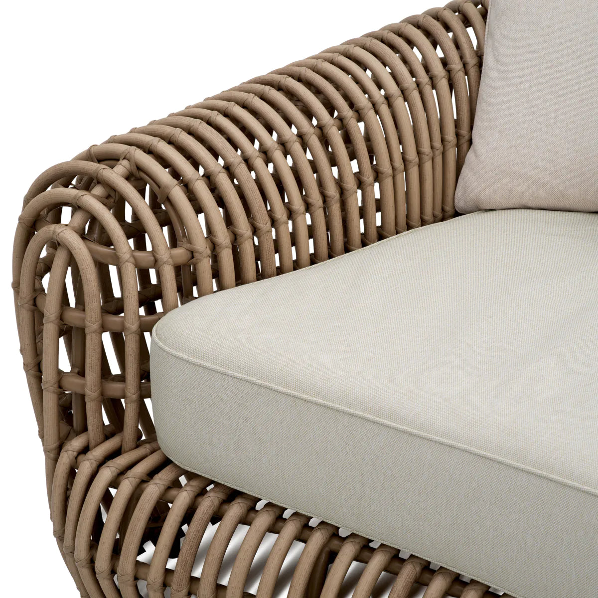 Sofa für den Außenbereich SIDERNO aus synthetischem Rattan
