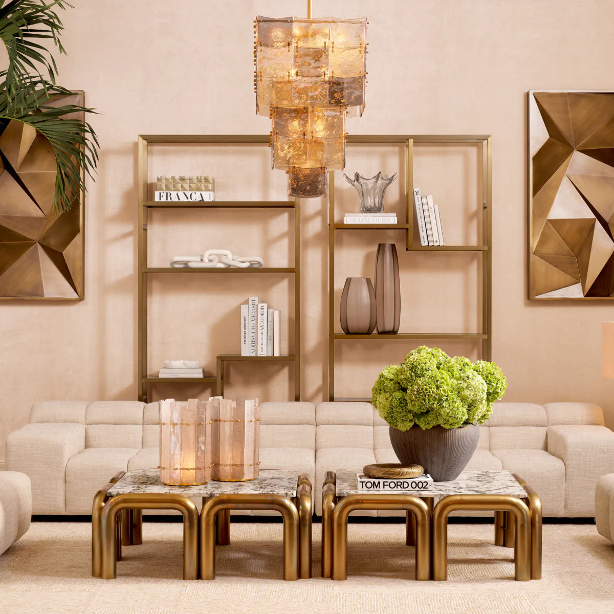 Corrado bookcase and ancient golden