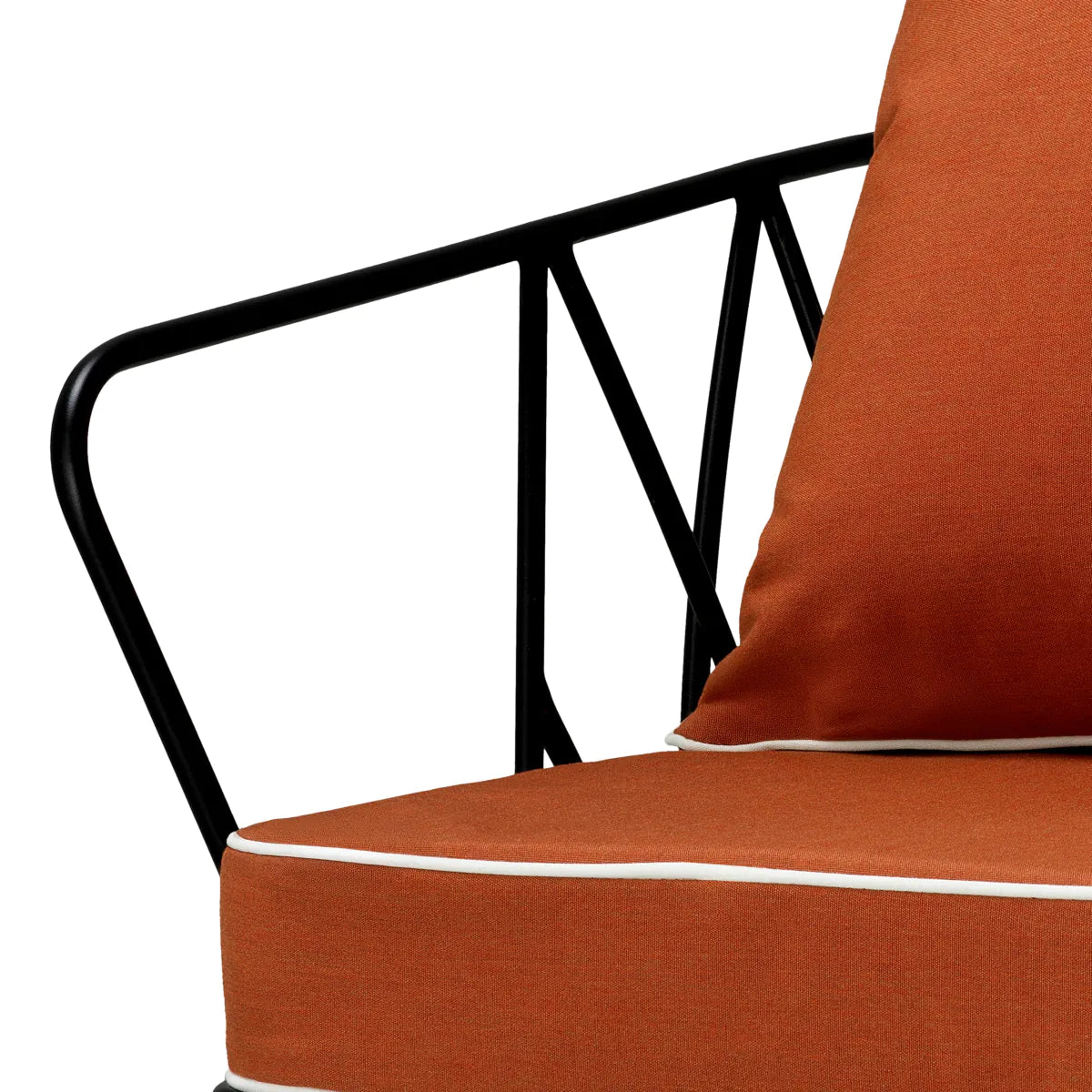 Außenstuhl CLIFTON orange mit schwarzem Gestell