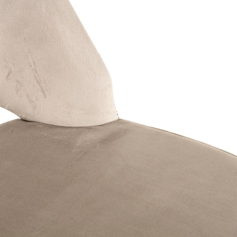 TABITHA beige bar stool with a black base