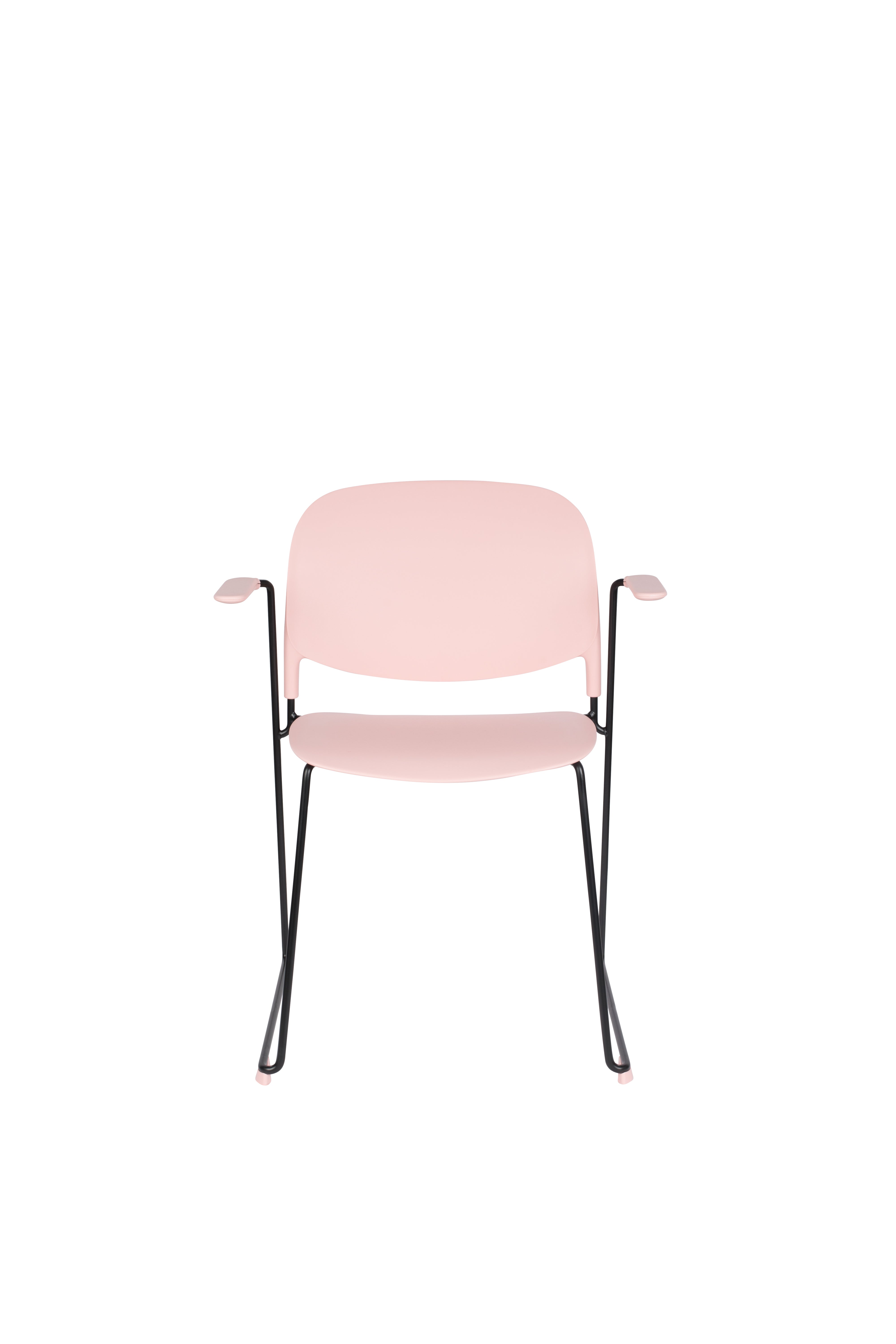 STACKS chair pink with black base