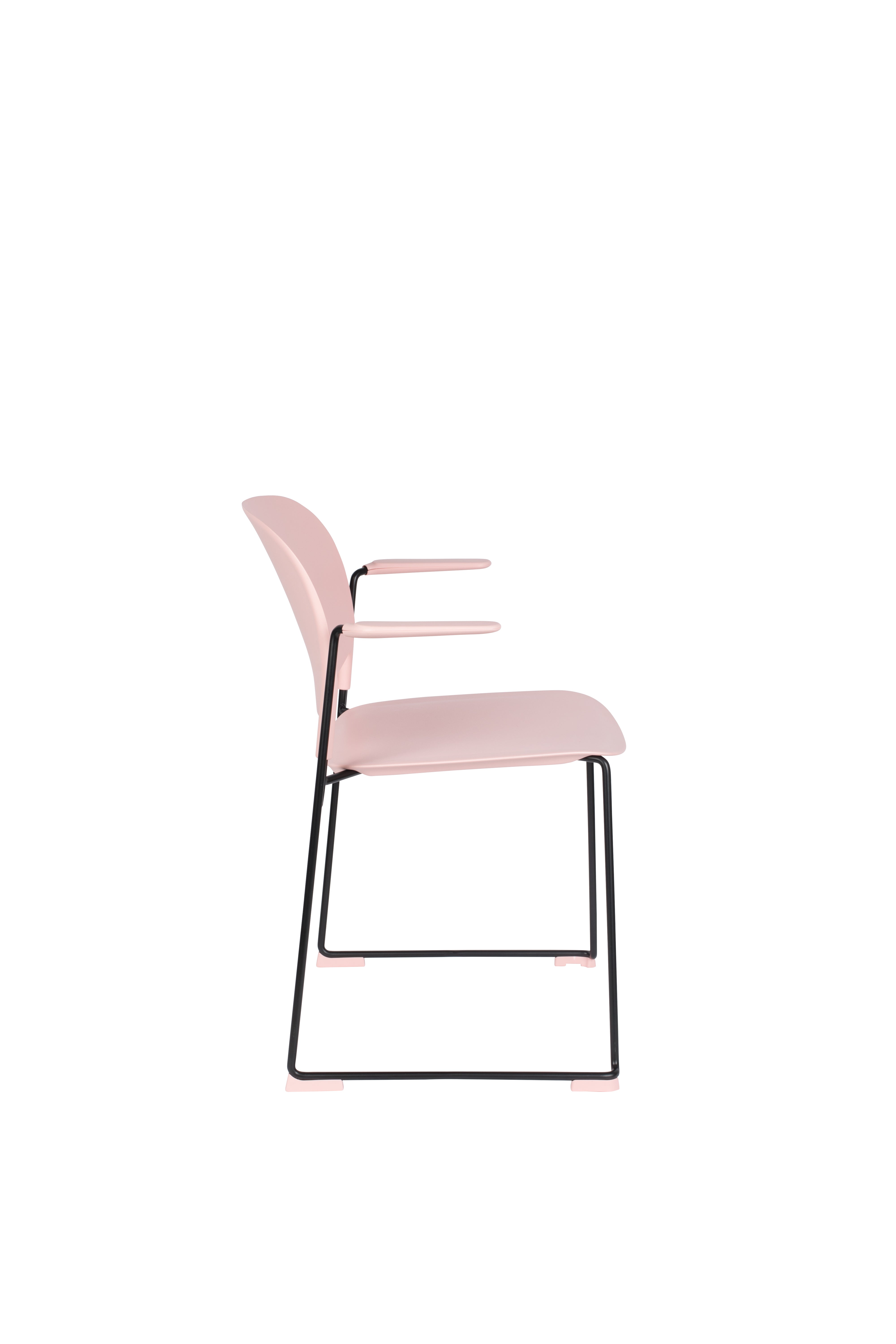 STACKS chair pink with black base