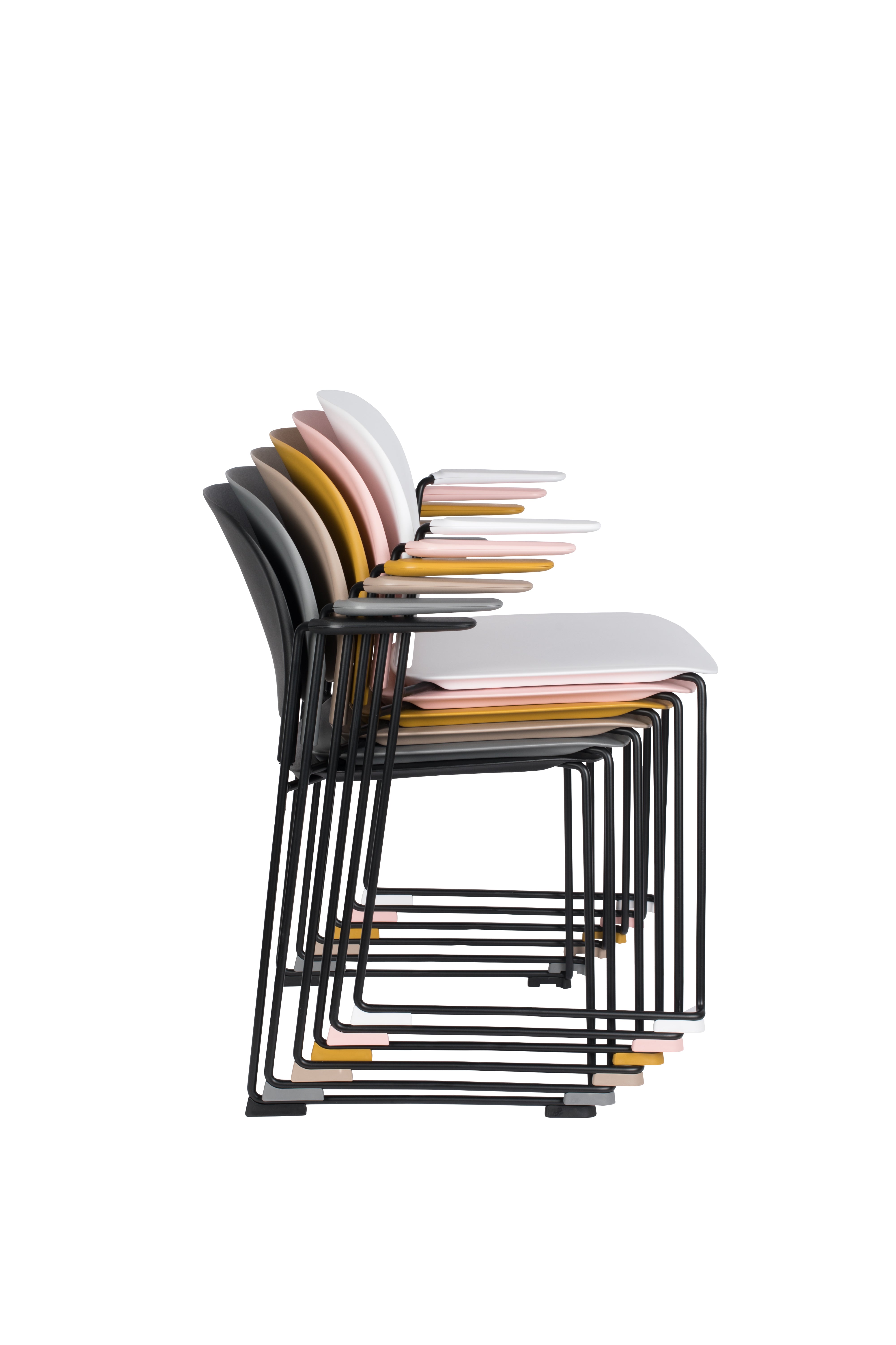 STACKS chair pink with black base
