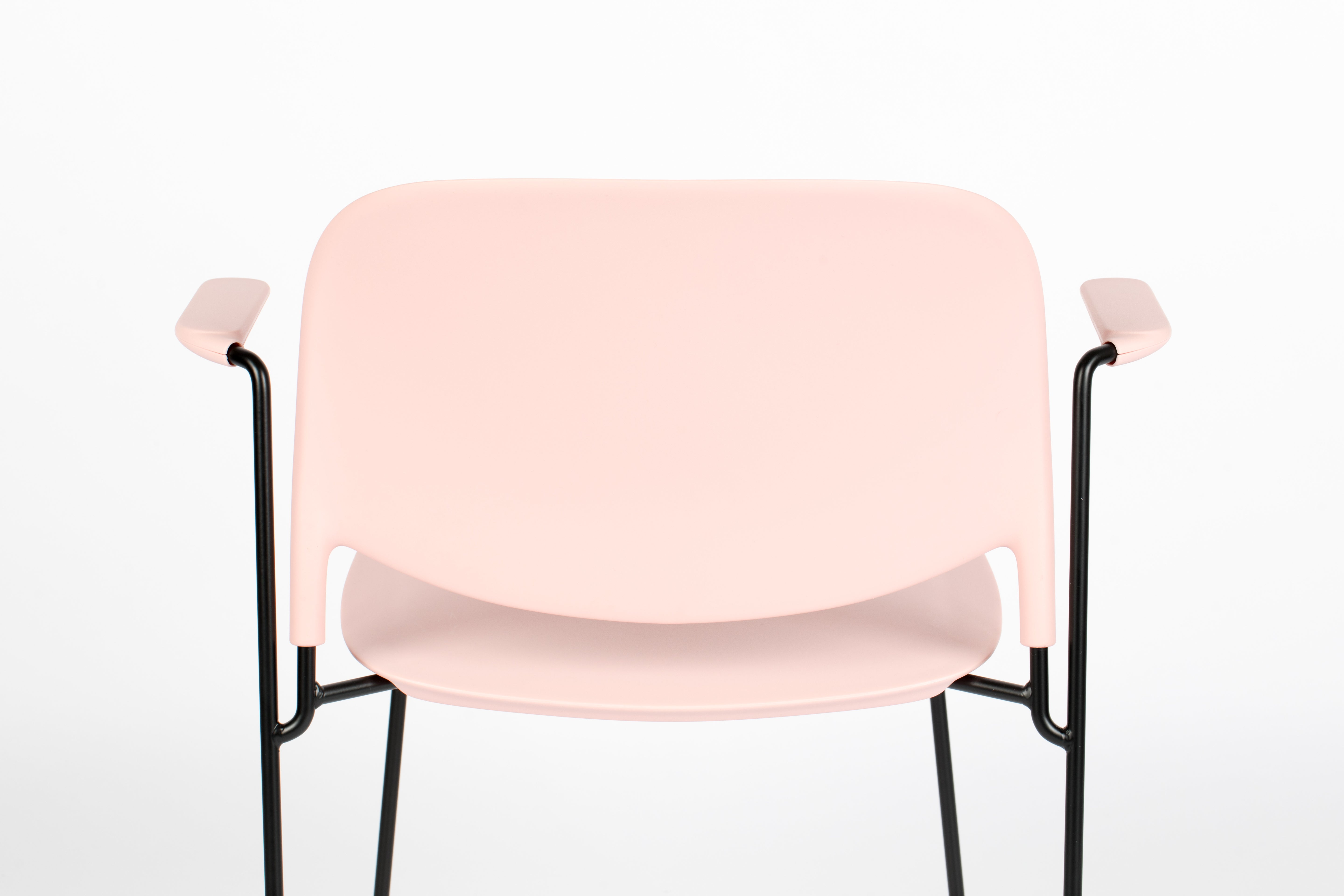 STACKS chair pink with black base