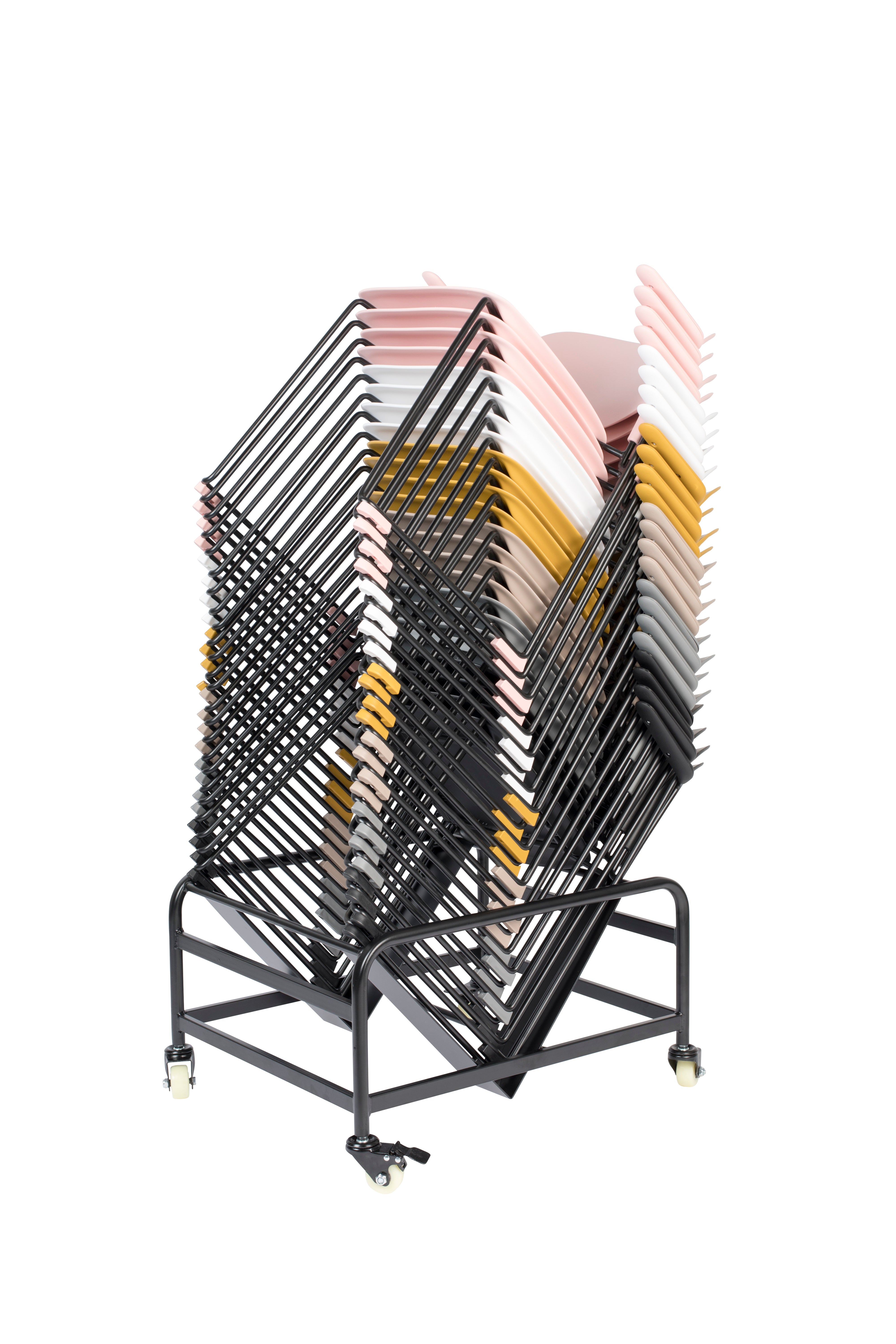 STACKS chair pink with black base
