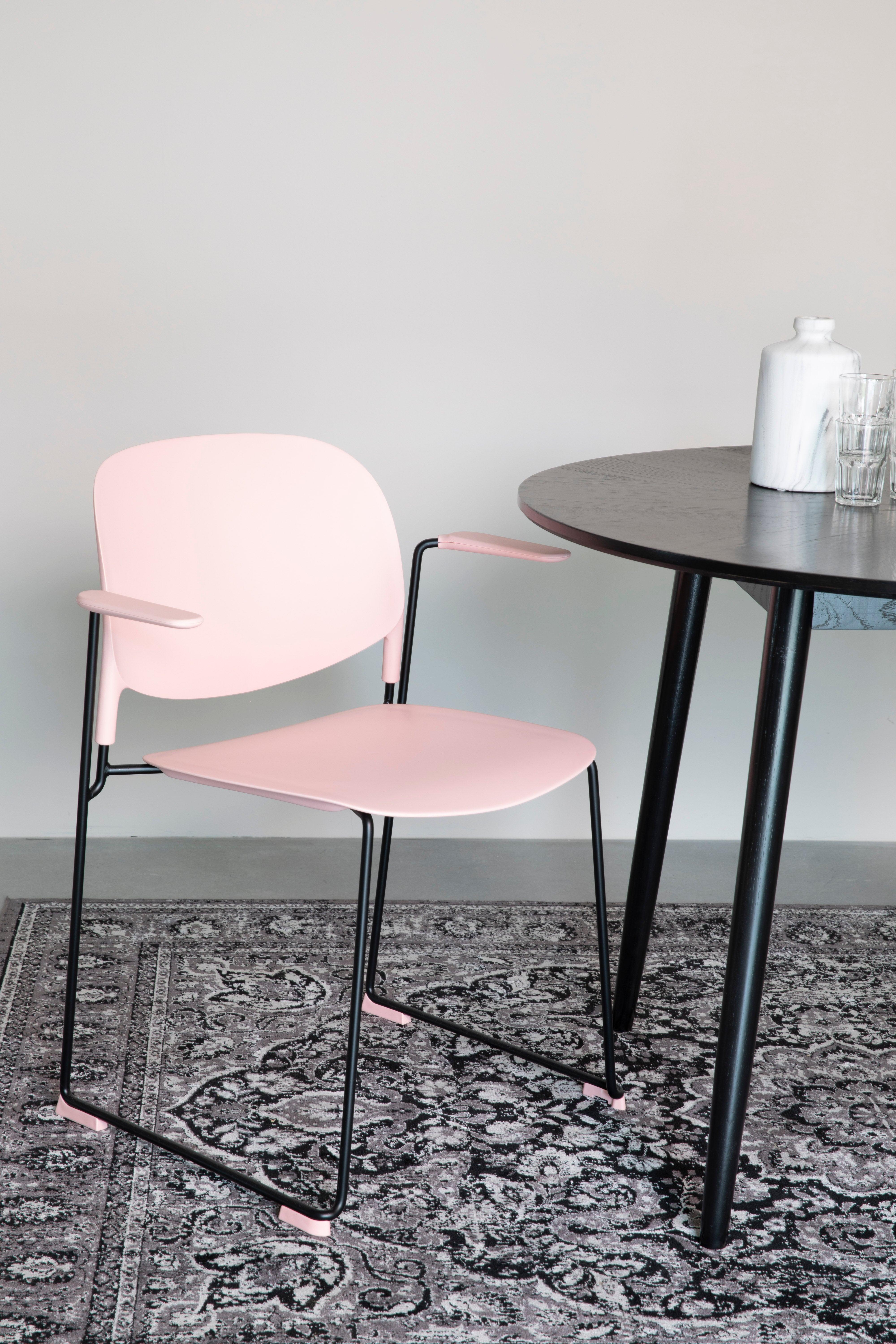 STACKS chair pink with black base