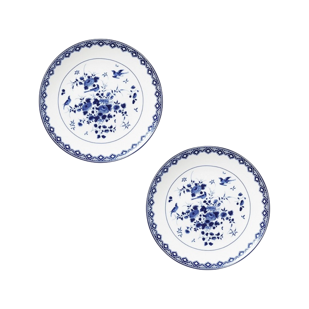 DELFTWARE White and Blue Plate Set