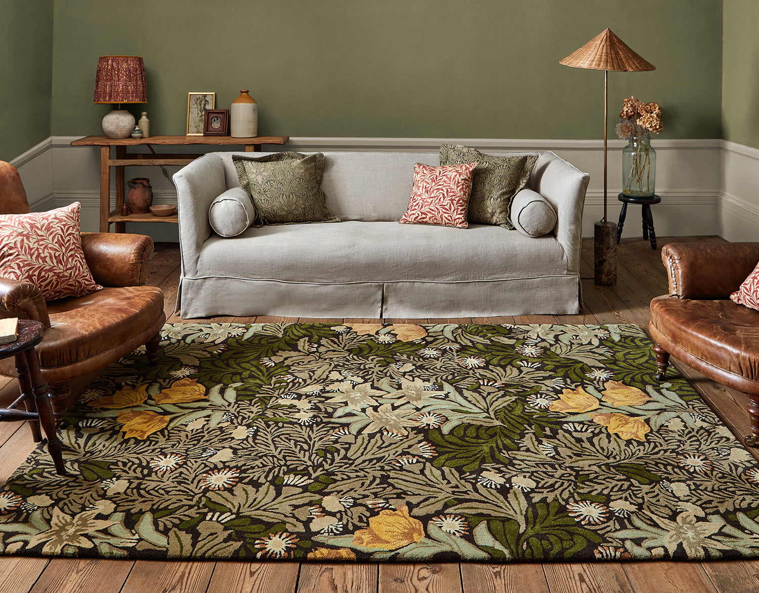 MOREW Rug – BOWER TWINING VINE green