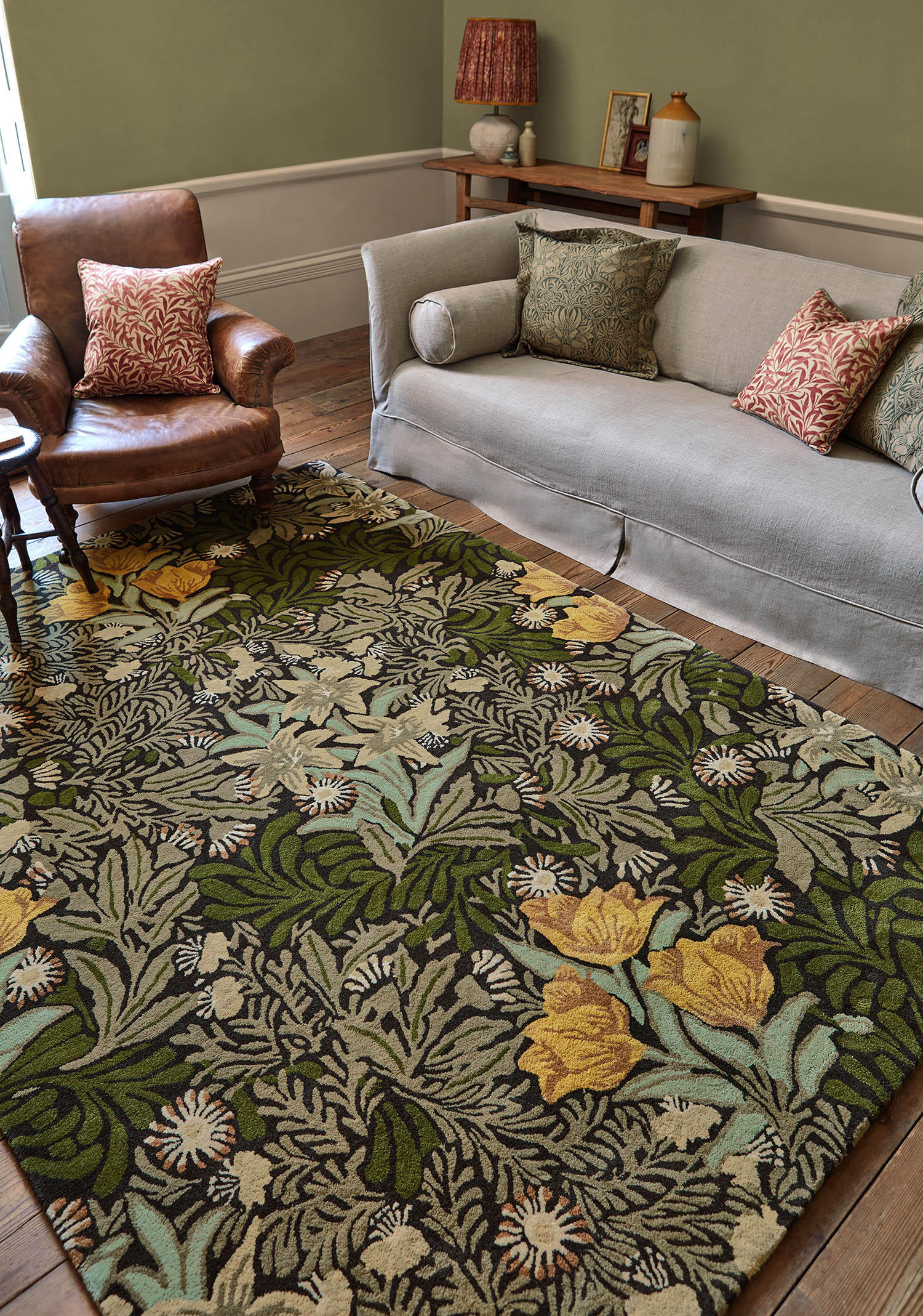MOREW Rug – BOWER TWINING VINE green