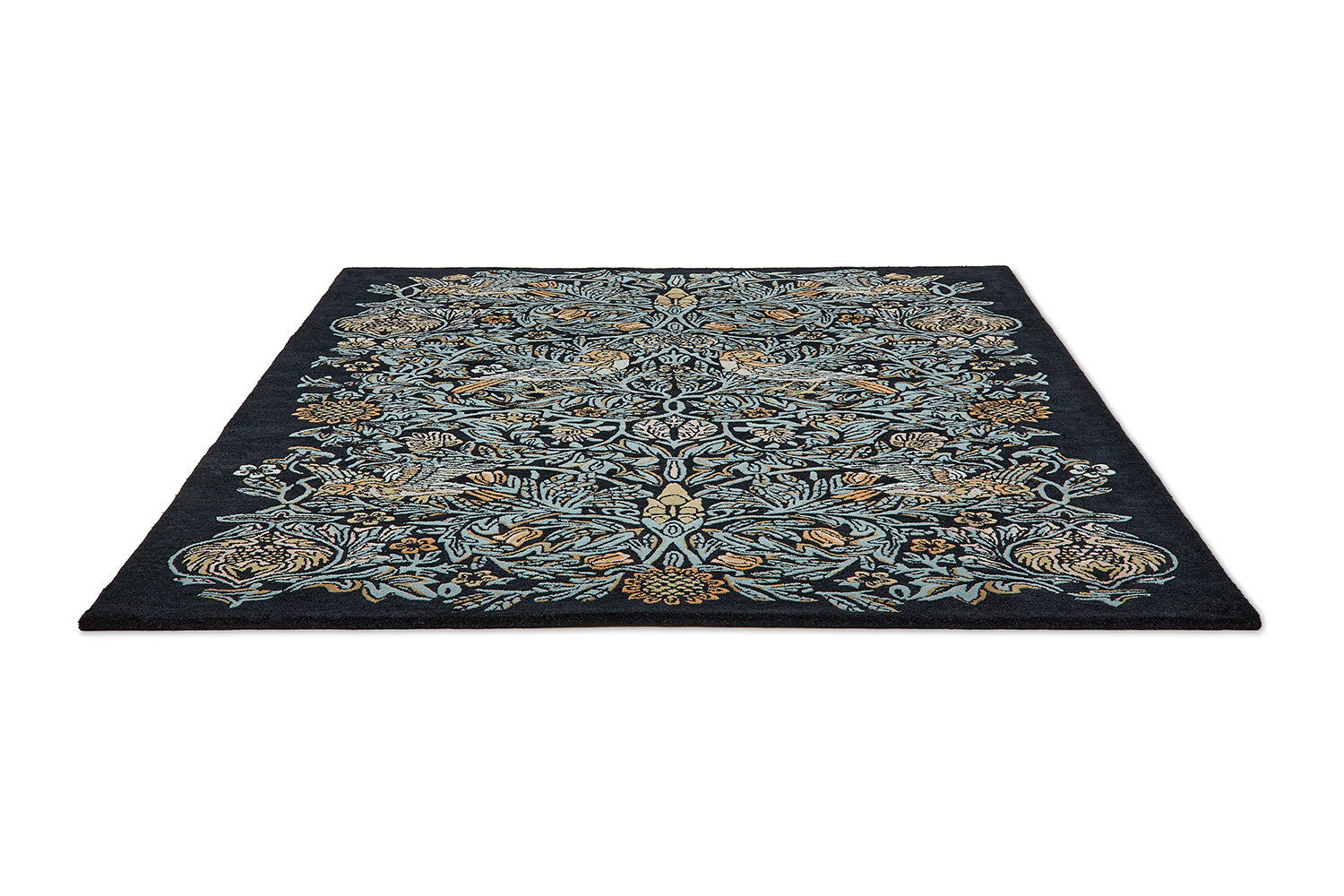 MOrew rug - bird webb’s blue navy blue