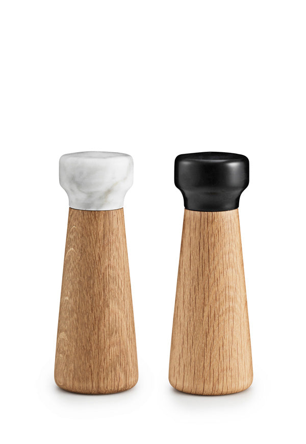 CRAFT Oak Wood Pepper Mill with Black Marble