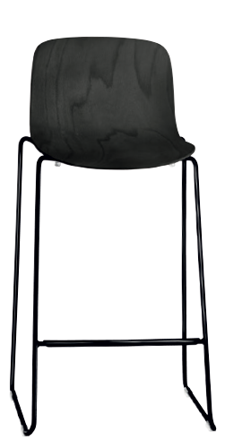 TROY stool black beech wood