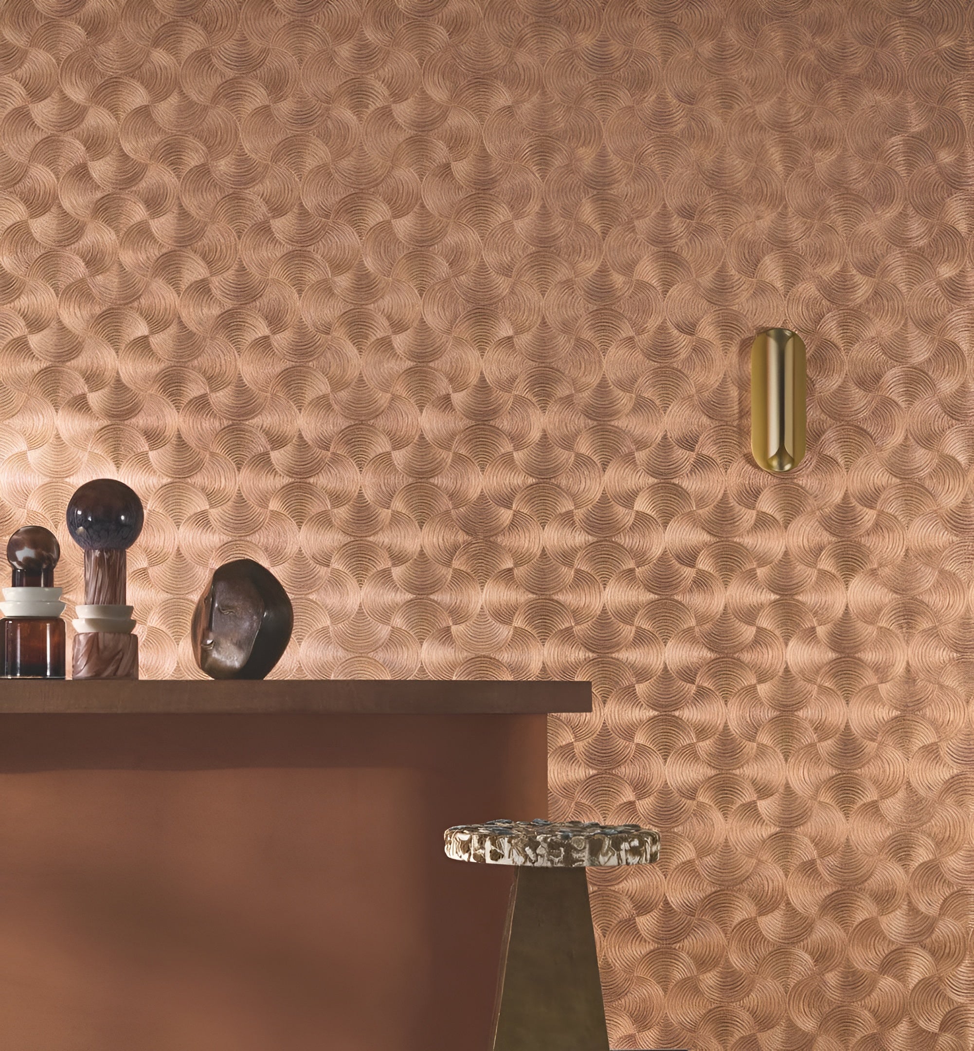 Metallic Wallpaper APHELIE - COPPER