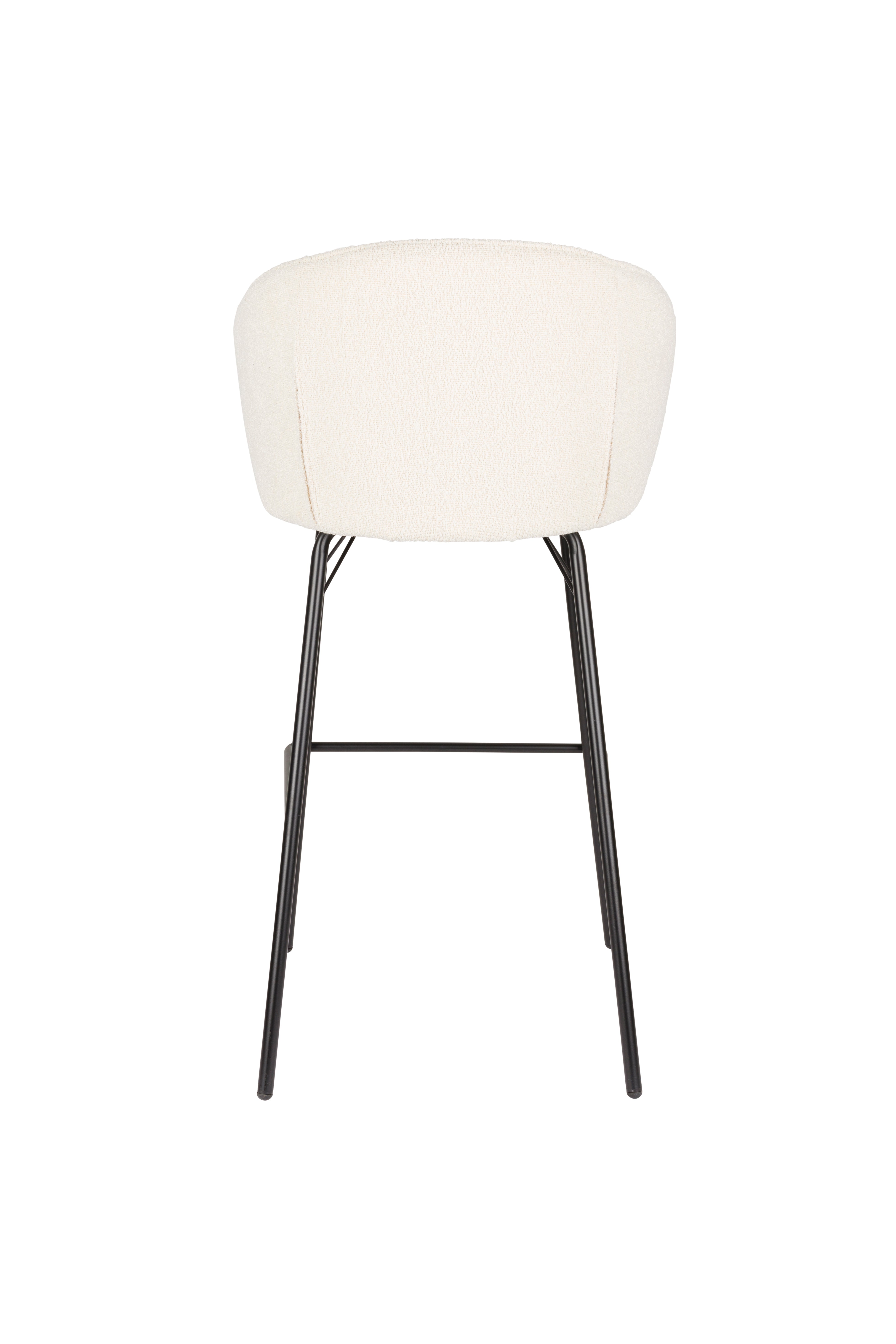 Hocker JOA weiß mit schwarzem Fuß