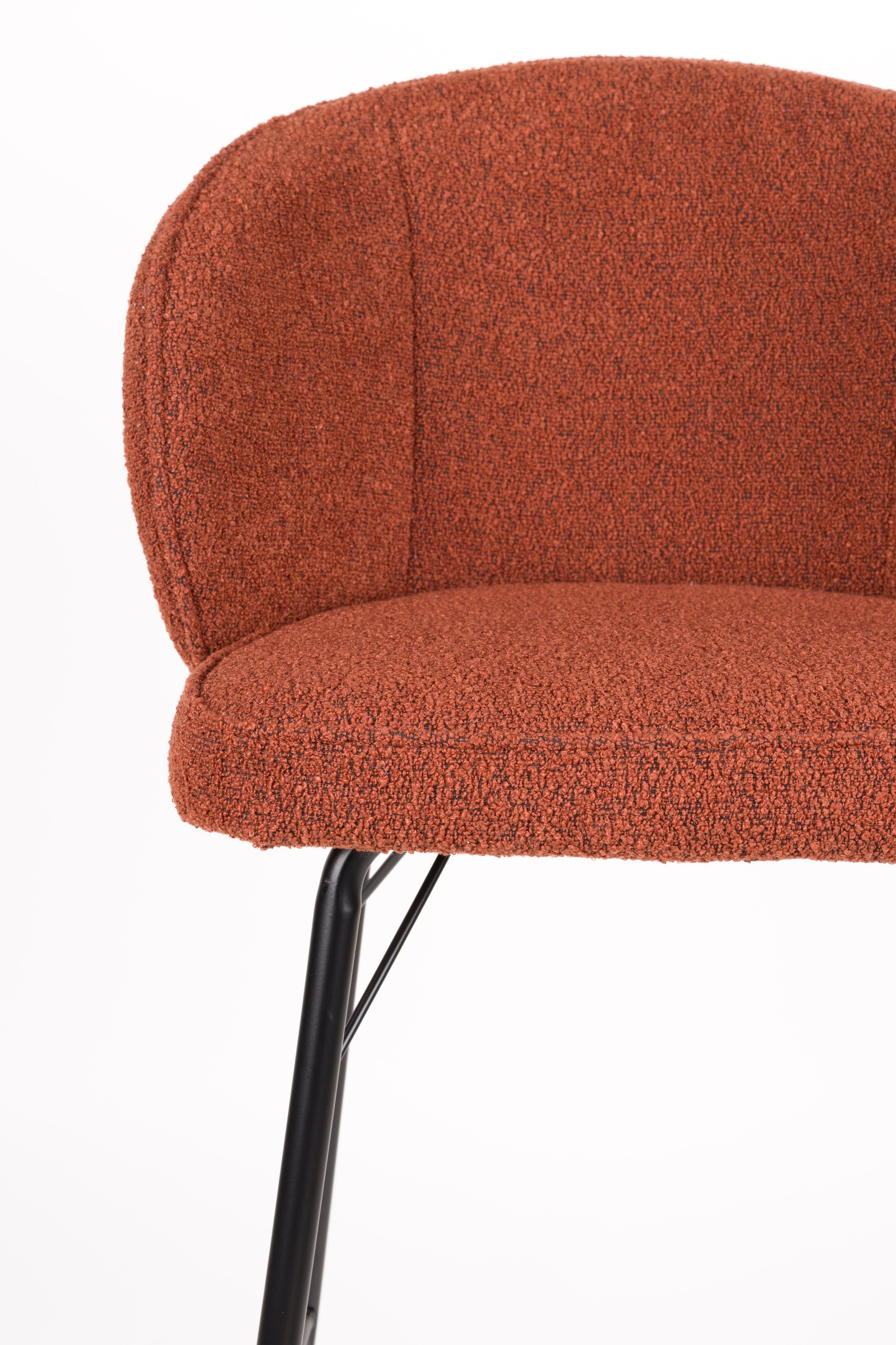 JOA stool terracotta with black base