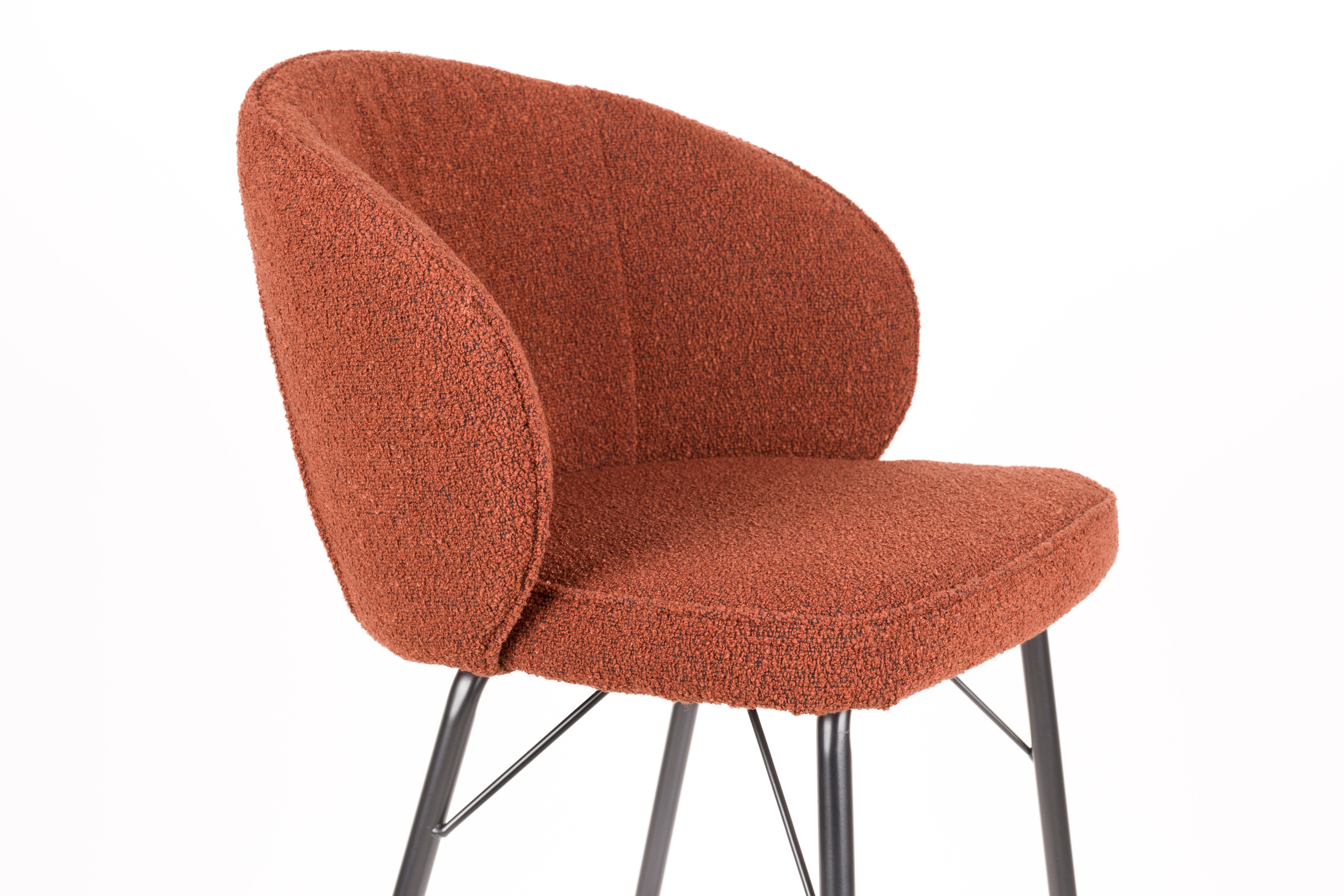 JOA stool terracotta with black base