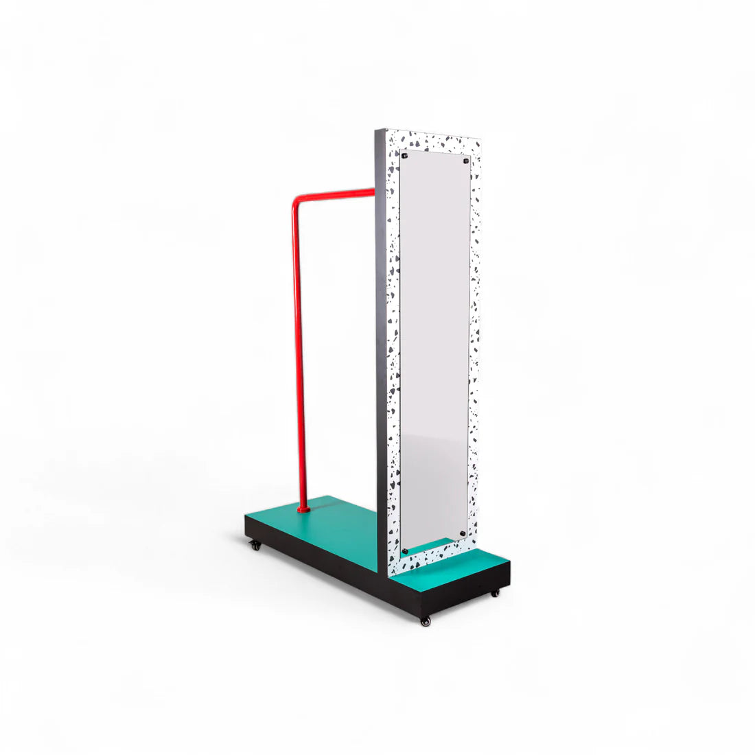 Mobile Hanger SUPERSTENDER TERRAZZO white with turquoise and red