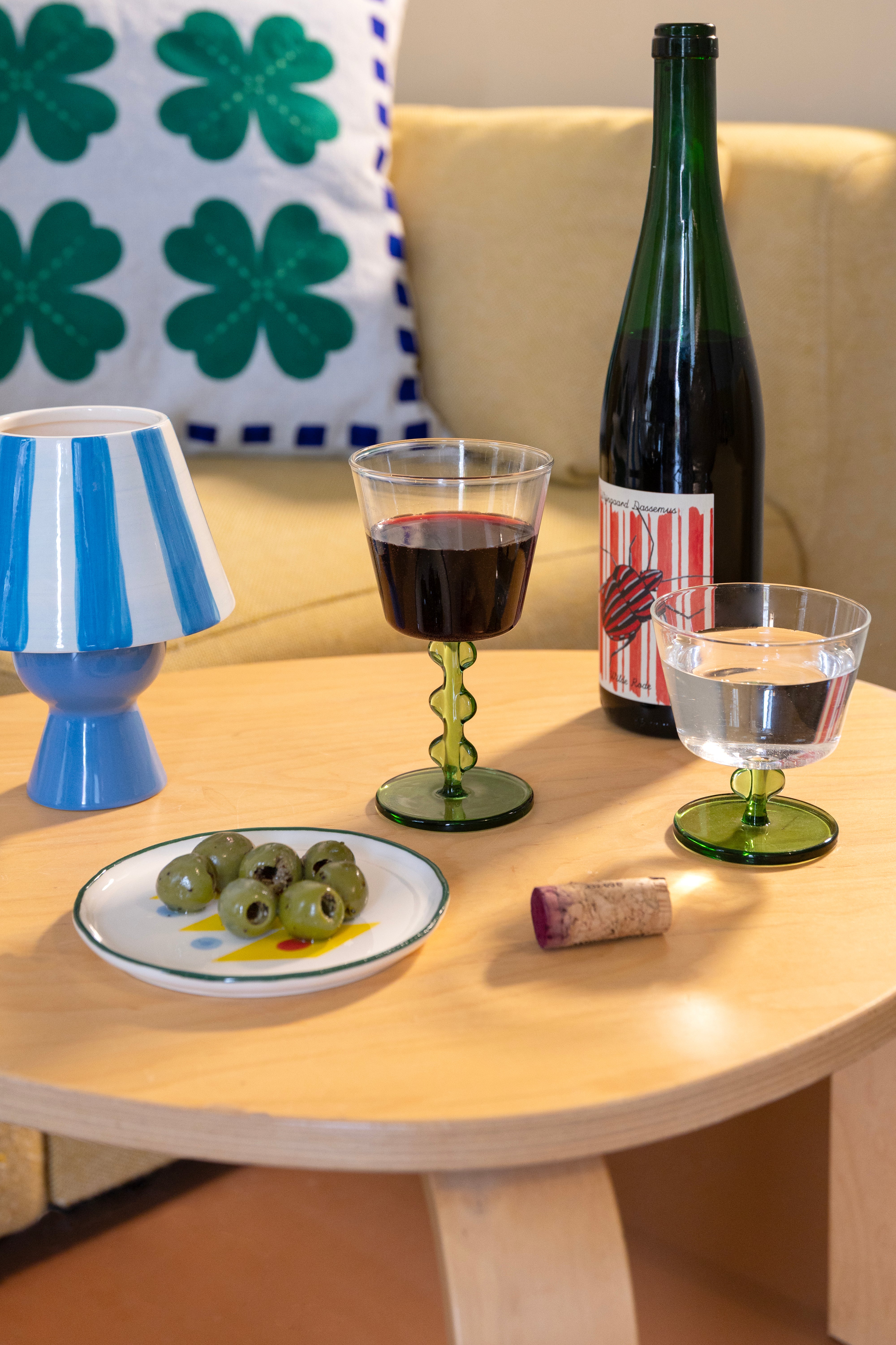 PETAL Green Wine Glass Set