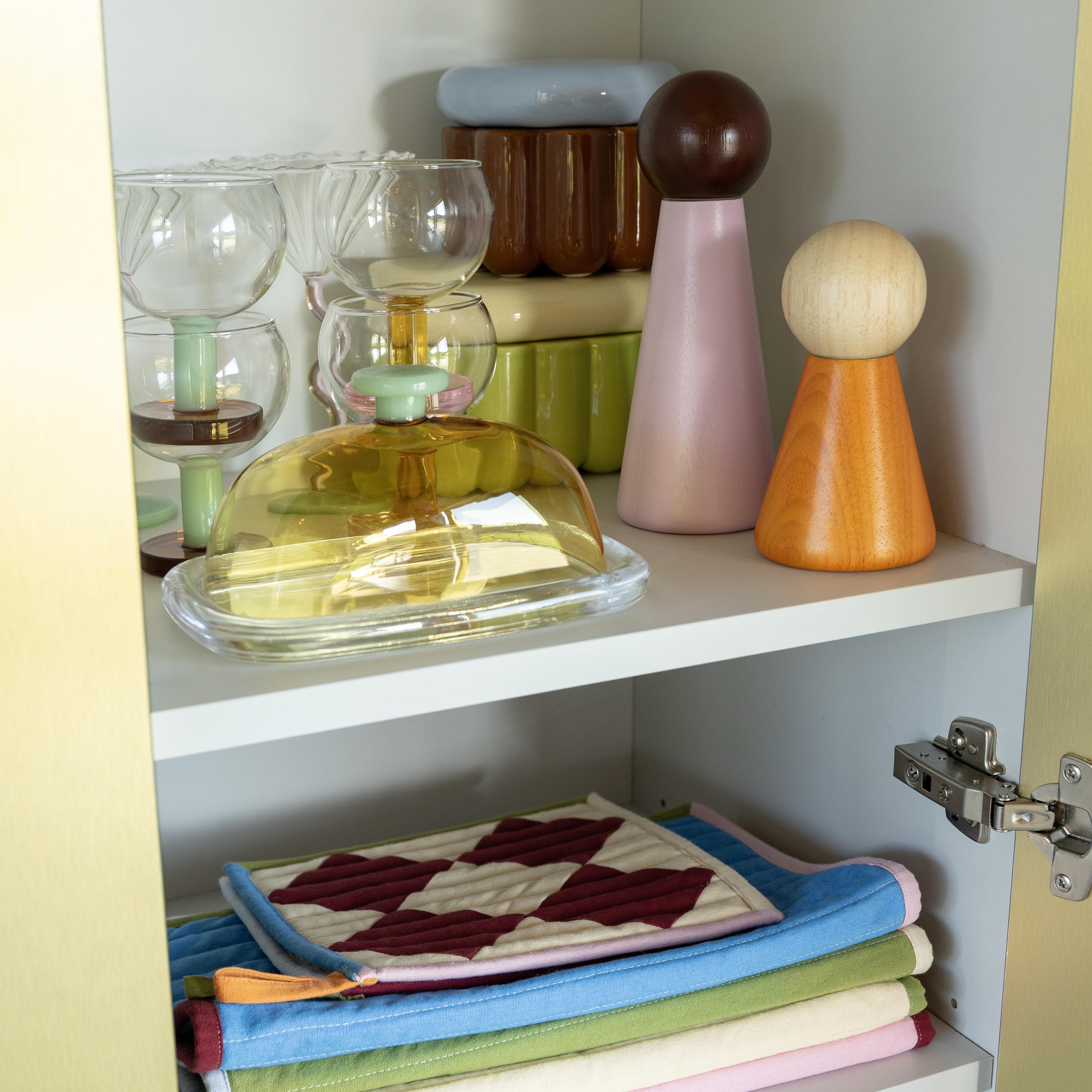 HALMA SMALL Orange Spice Grinder with Beige