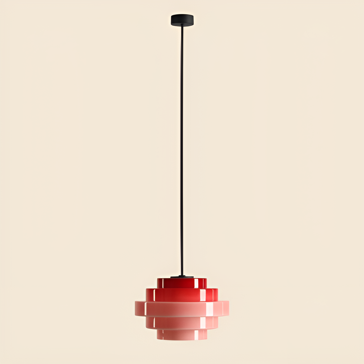 Burgundy filo hanging lamp