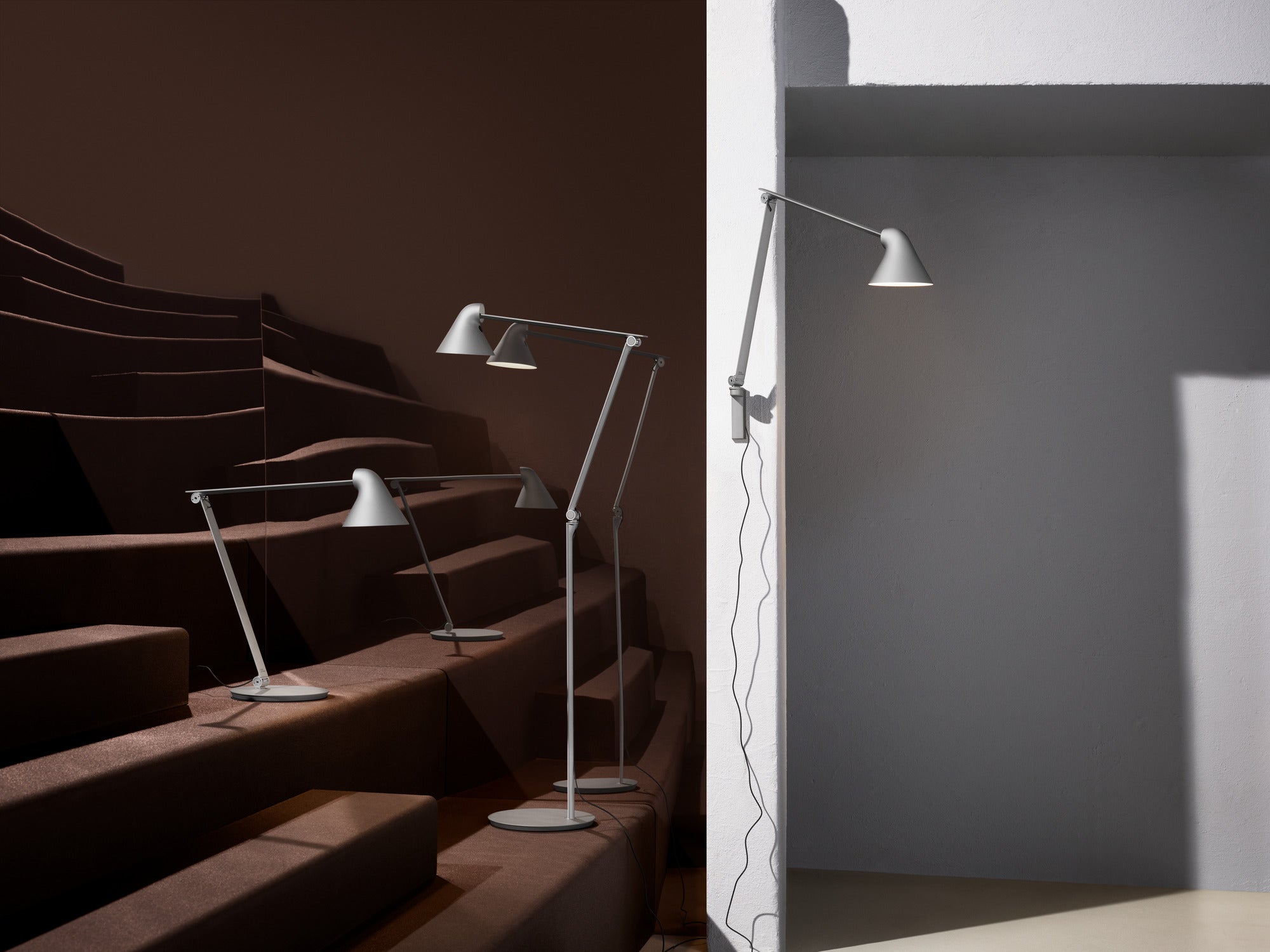 Schreibtischlampe NJP grau