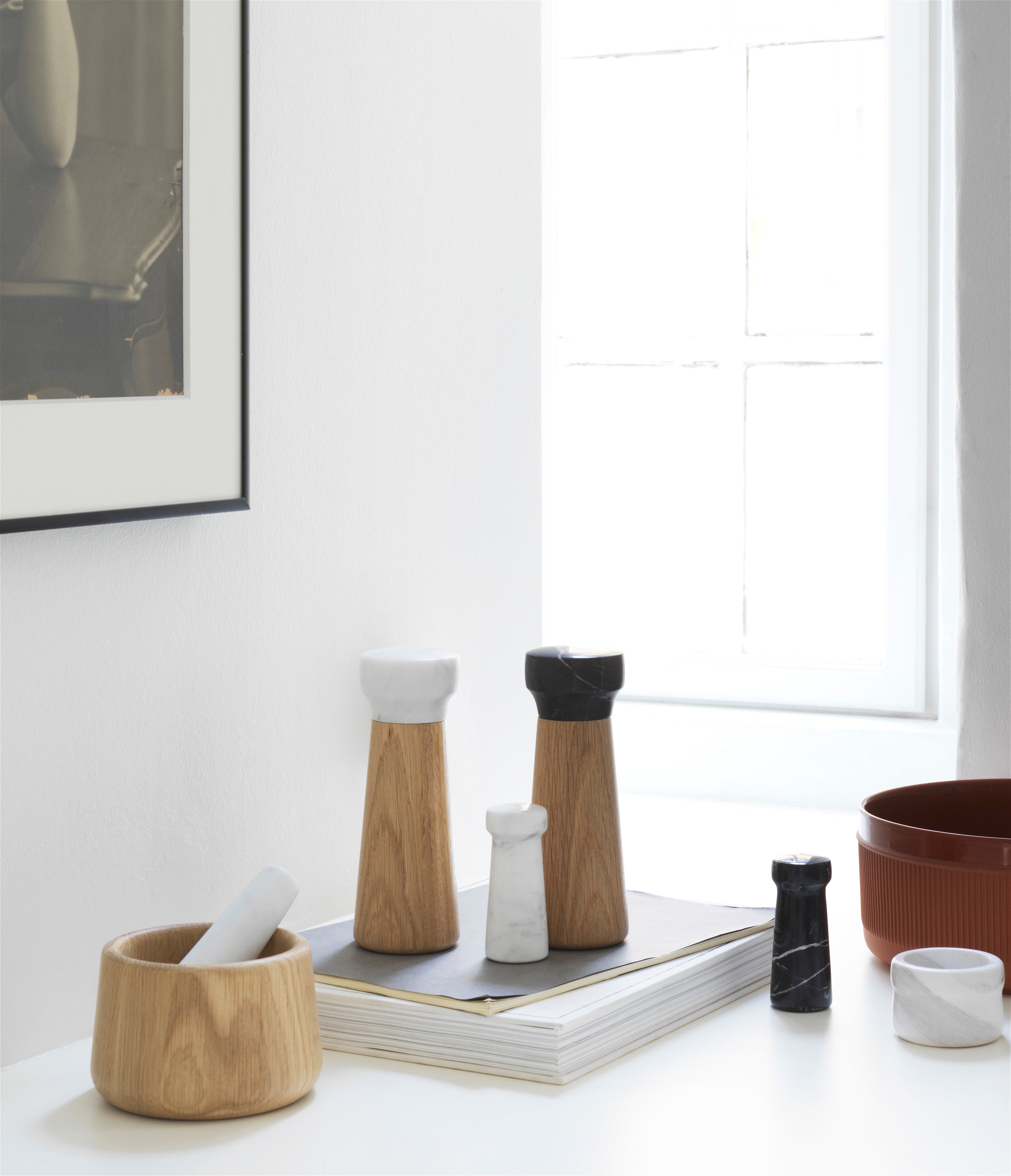 CRAFT white marble spice bowl
