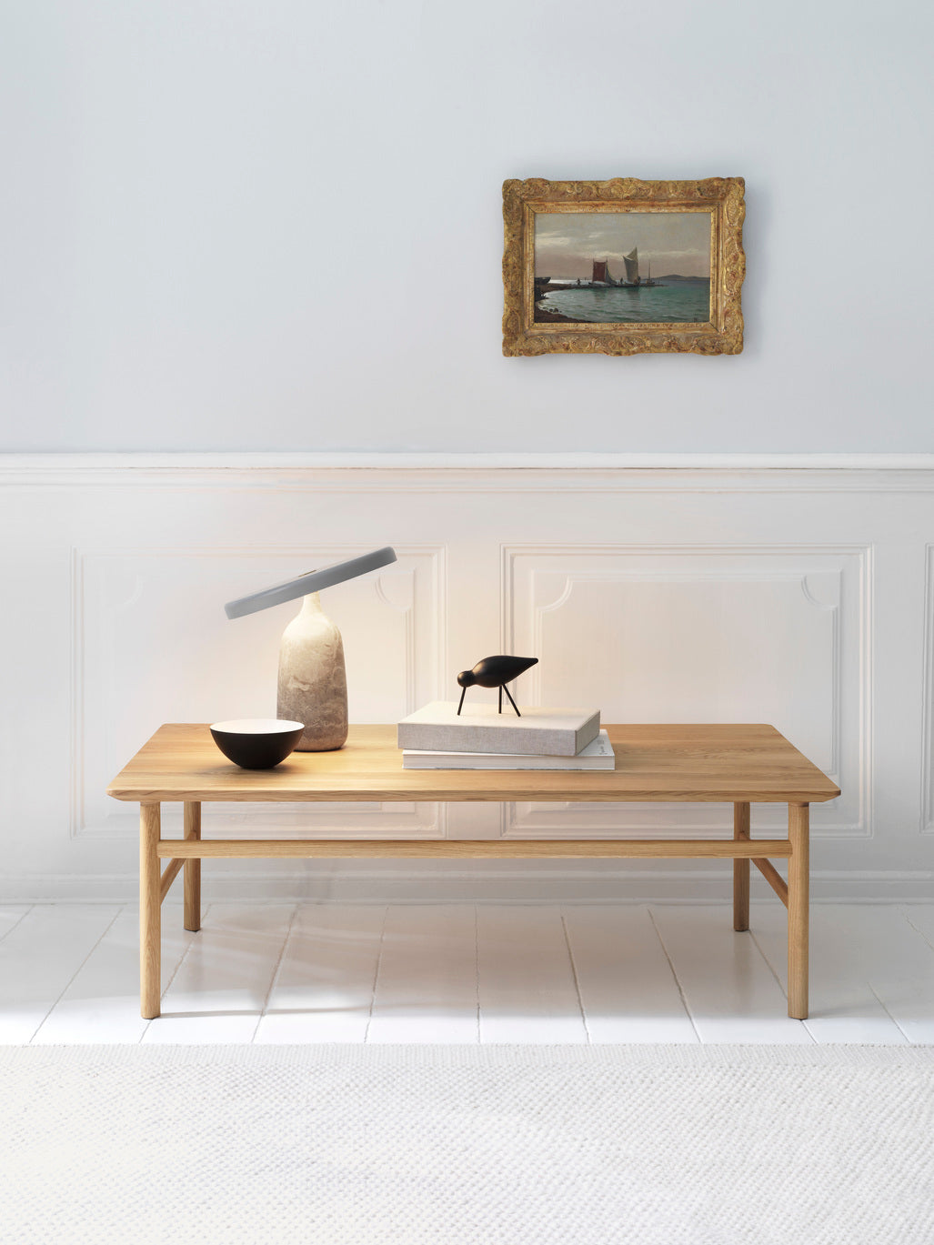Lampe der weißen Tischlampe Eddy