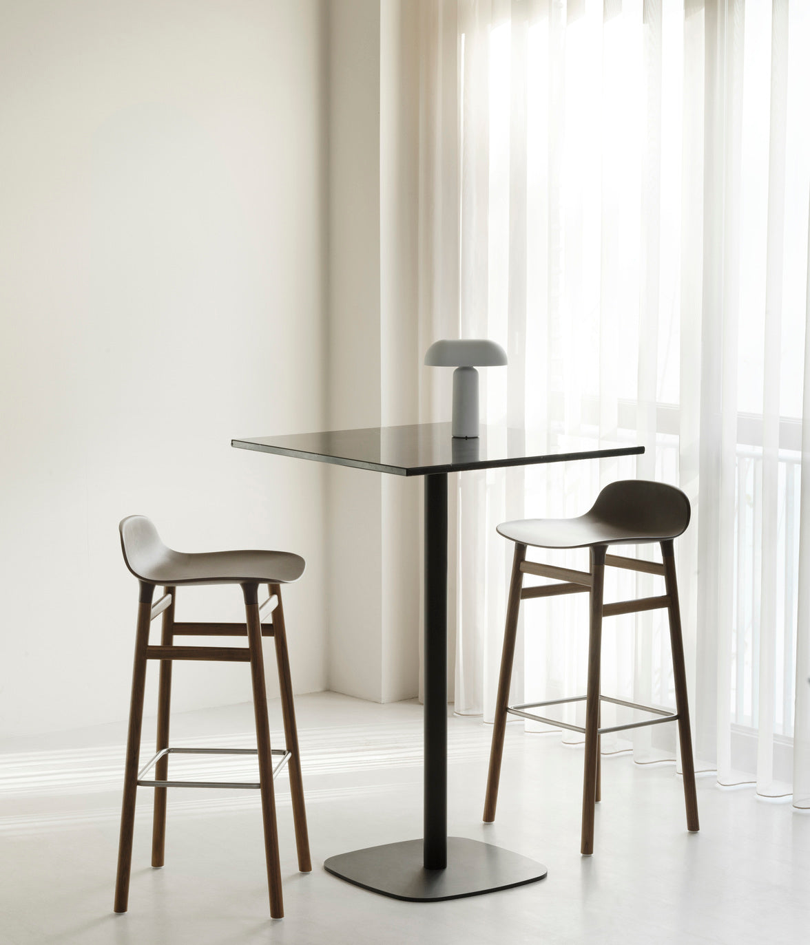 Hocker forms warm gray with a nutty base