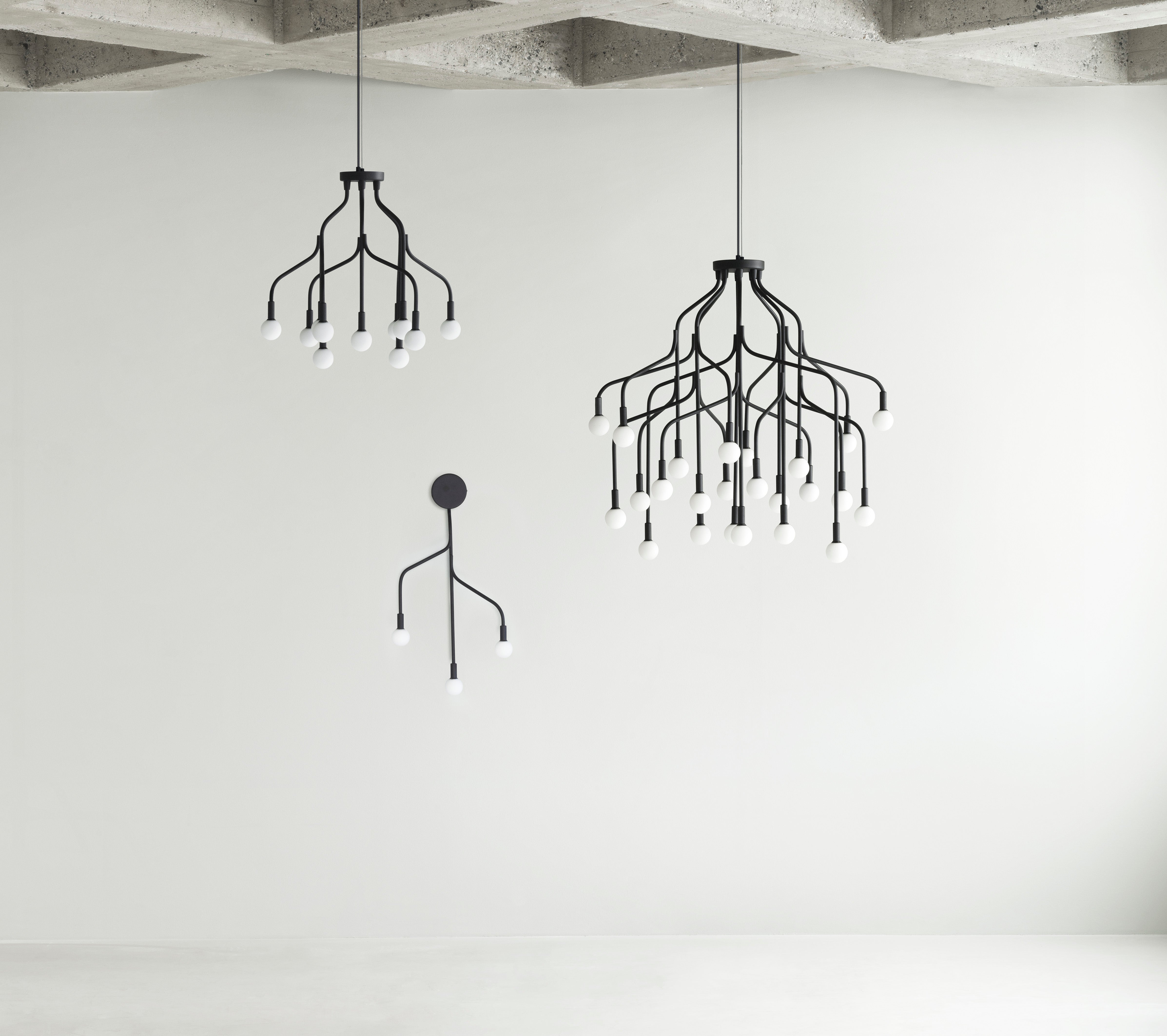 Three-Point Wall Lamp VEKST Black