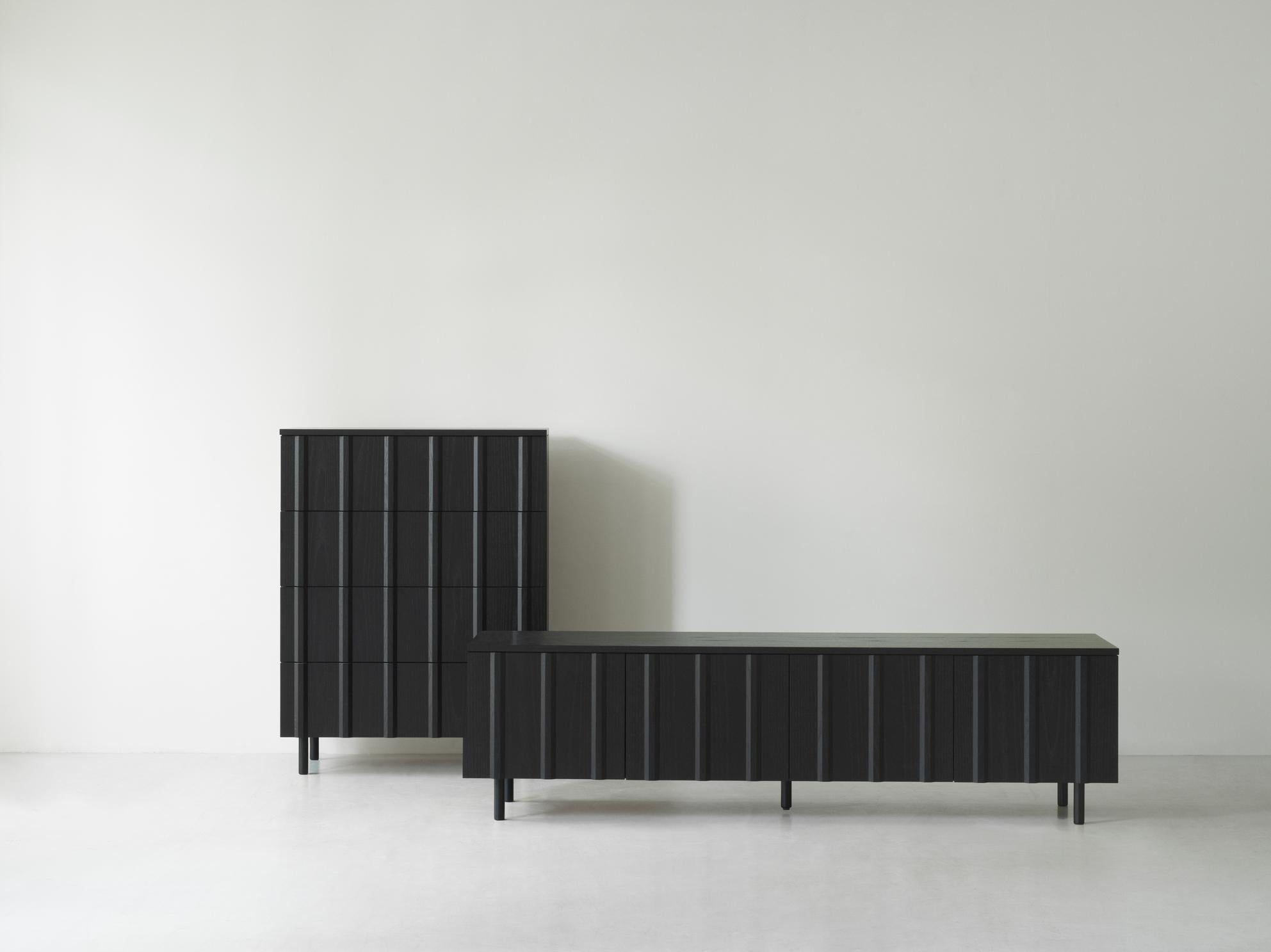 RIB cabinet black oak veneer
