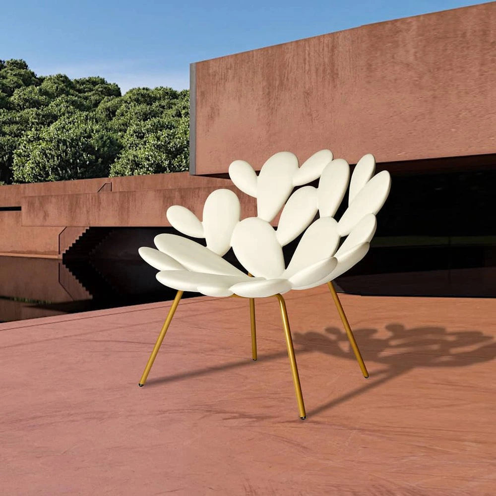 FILICUDI black garden armchair with sled base