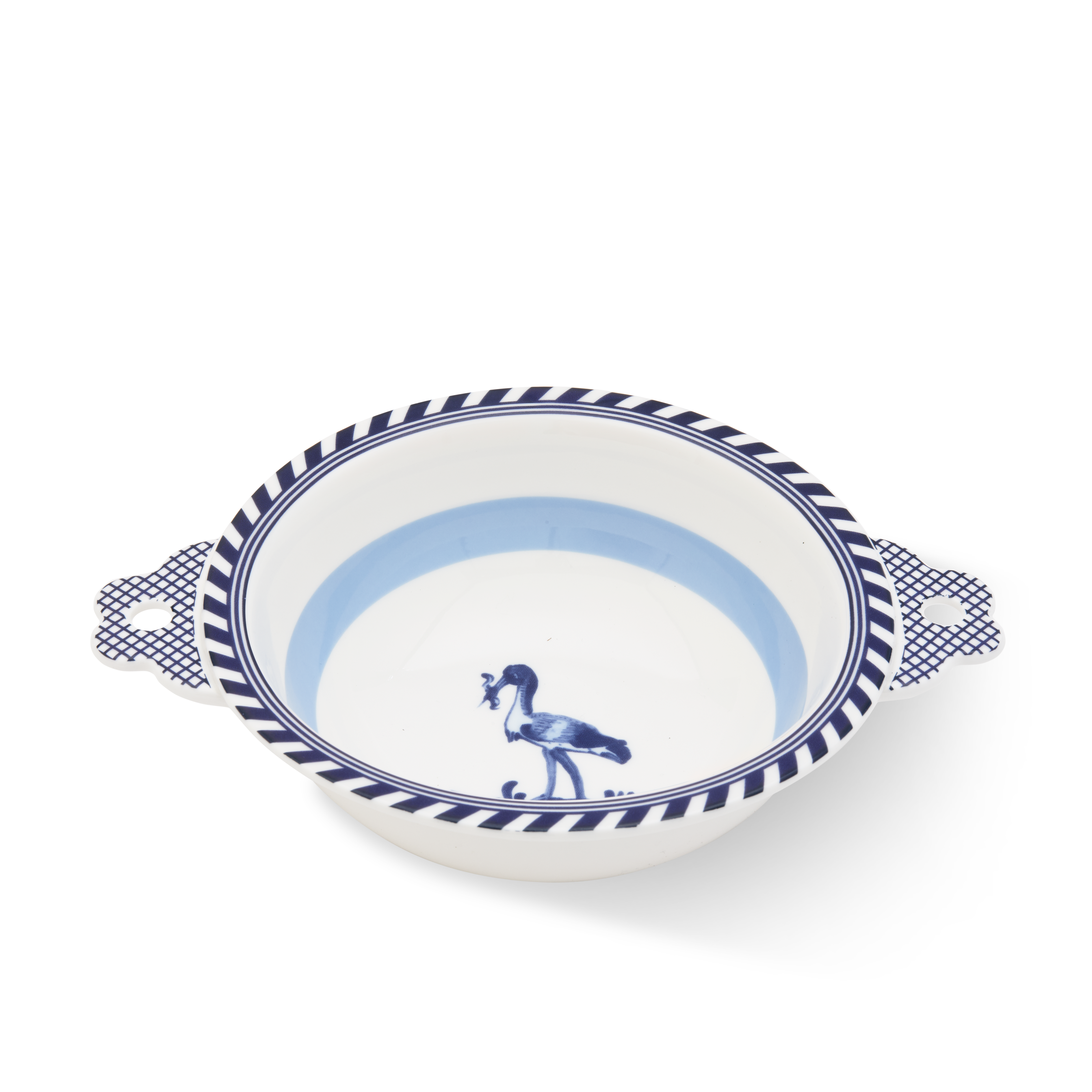 BIRD Bowl White with Blue