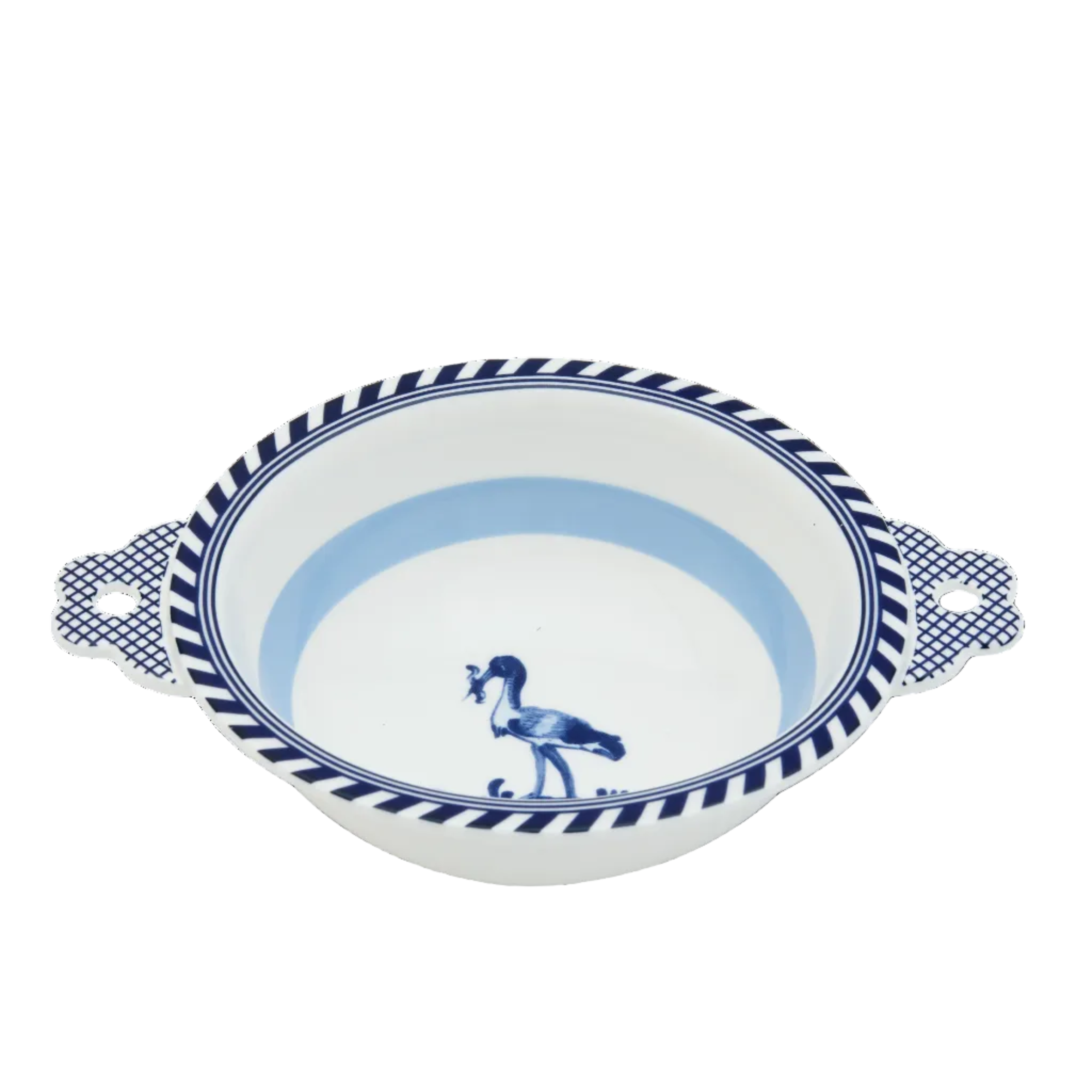 BIRD Bowl White with Blue
