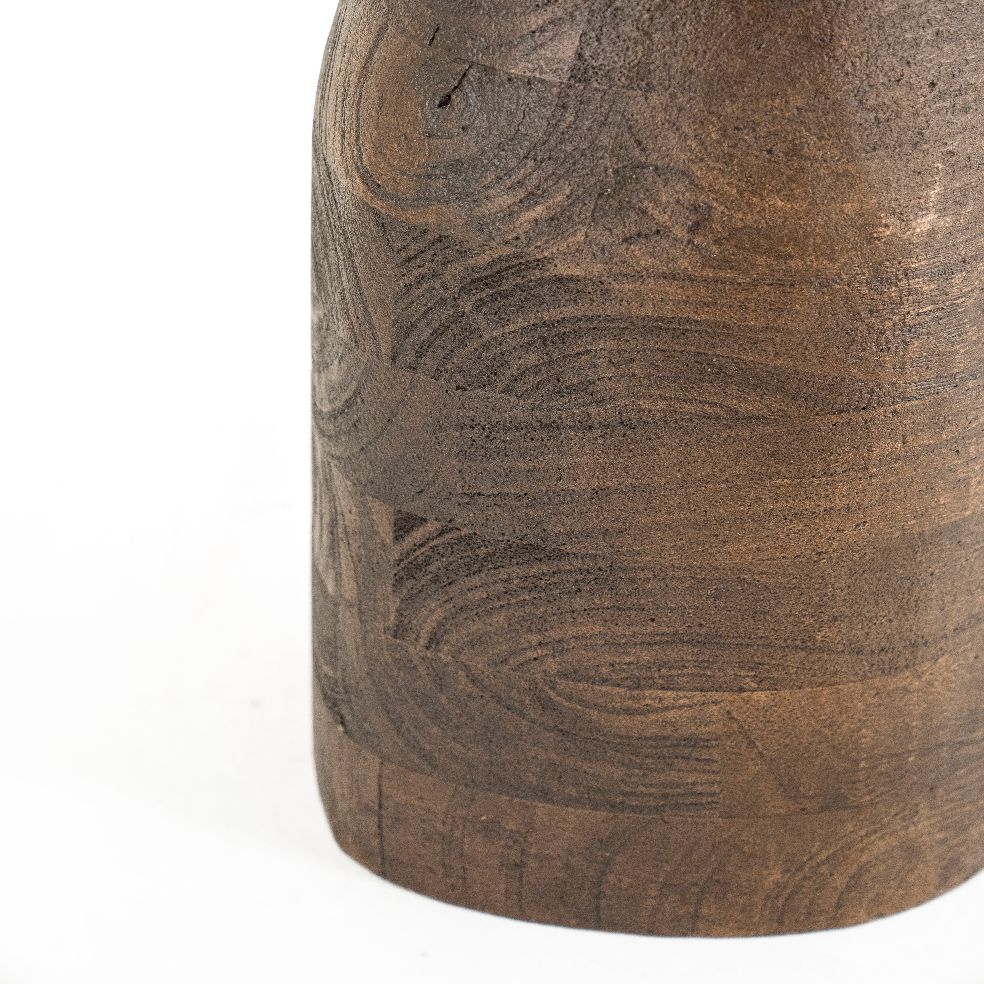Beistelltisch COBBLE dunkelbraunes Mangoholz