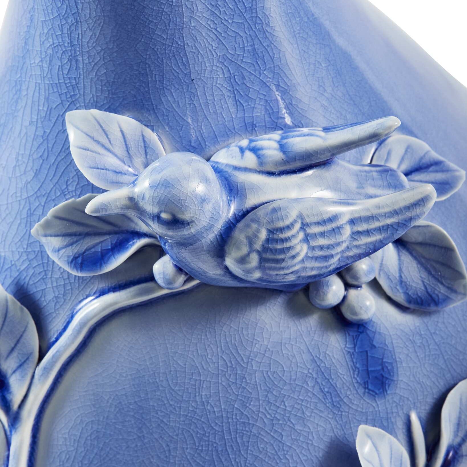 3D BIRDS Vase blue