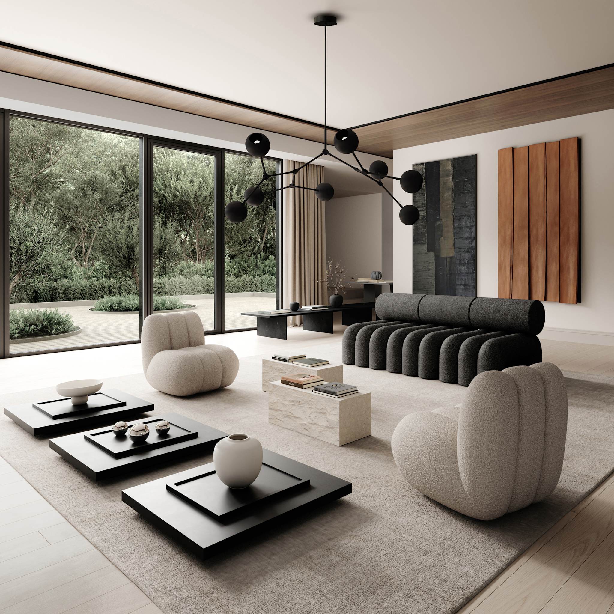 Pendelleuchte DROP GLOBE schwarz verbrannt