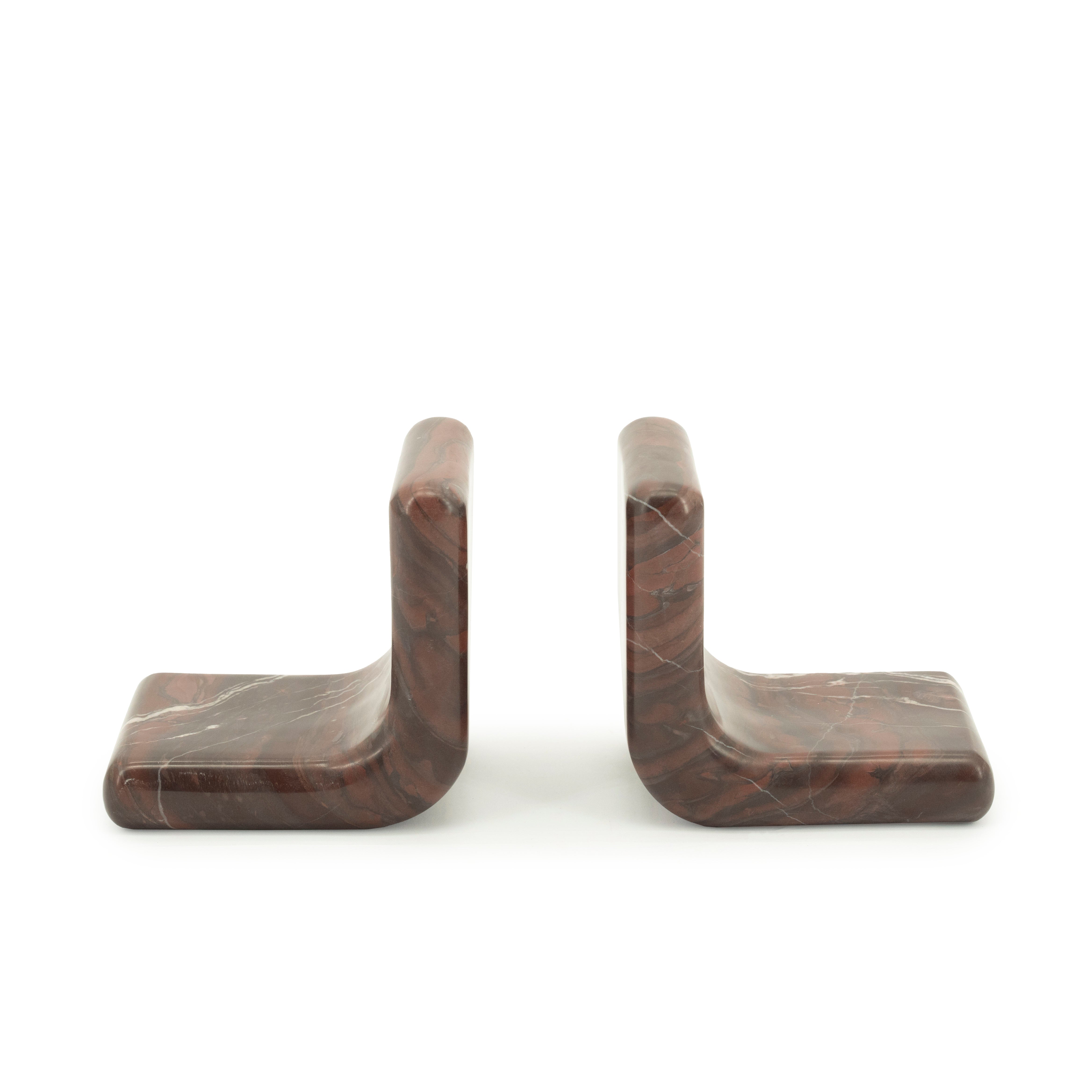 Buchstütze VERDE brauner Marmor