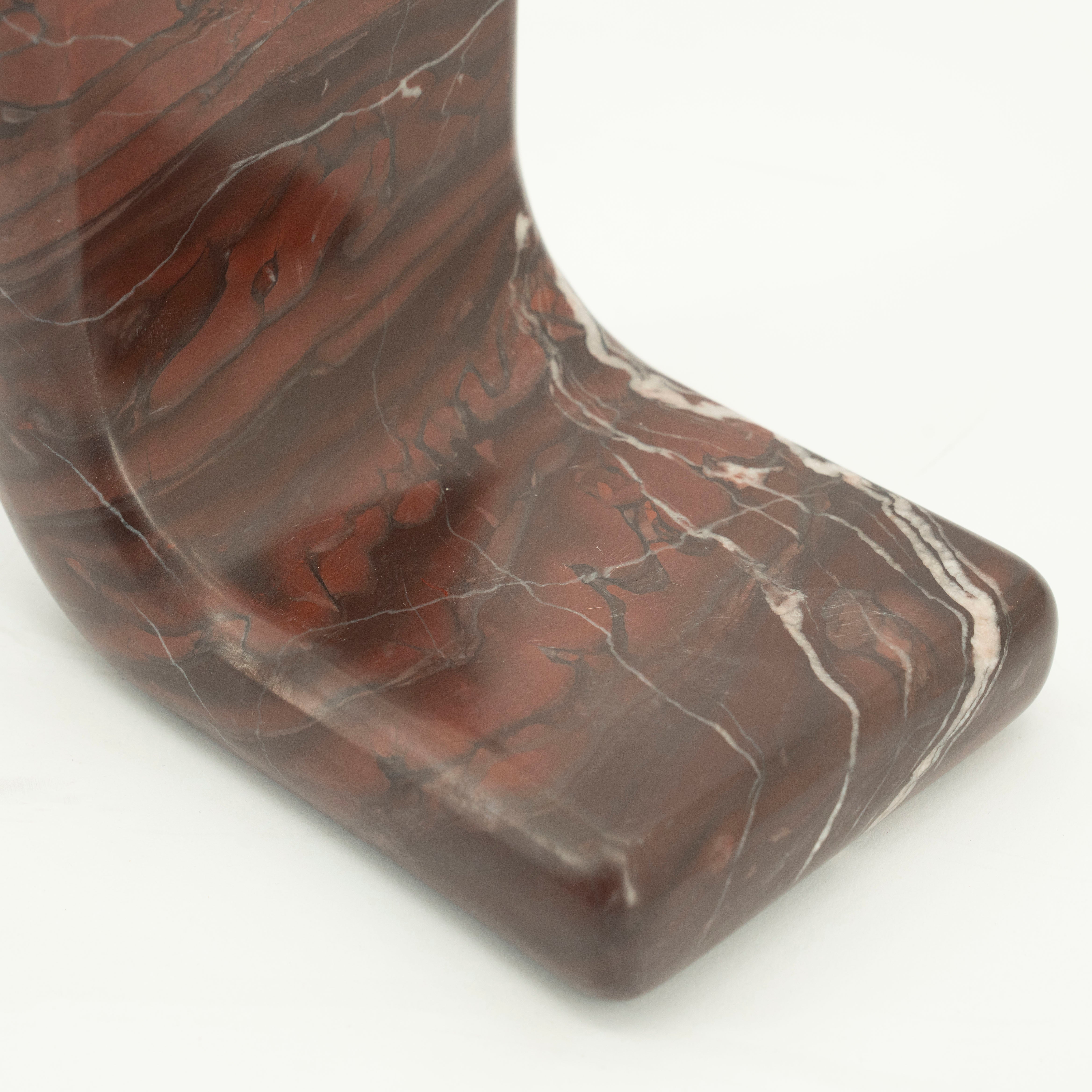 Buchstütze VERDE brauner Marmor