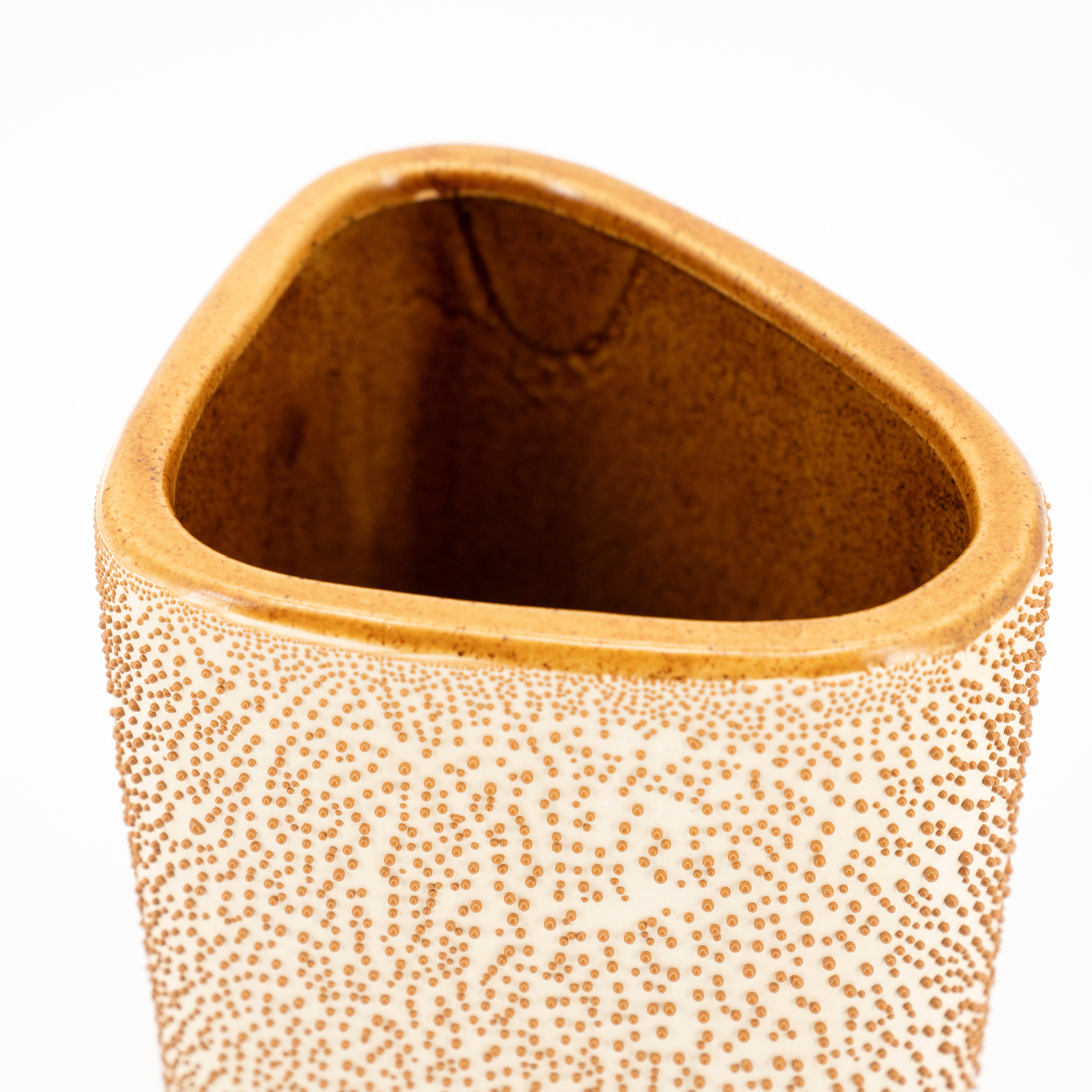 Wazon DOTANGLE żółta ceramika