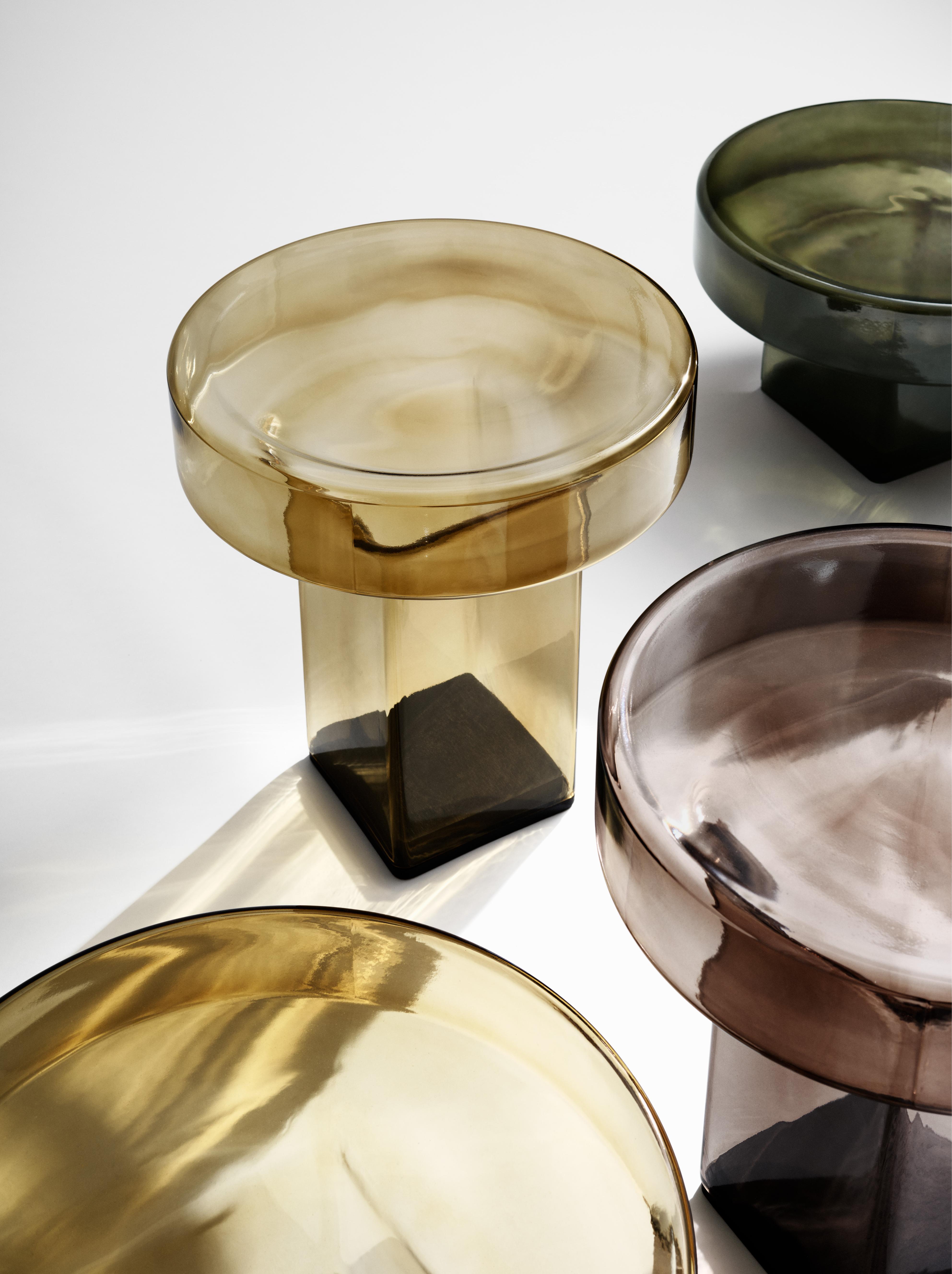 NAKED Coffee Table Amber Glass