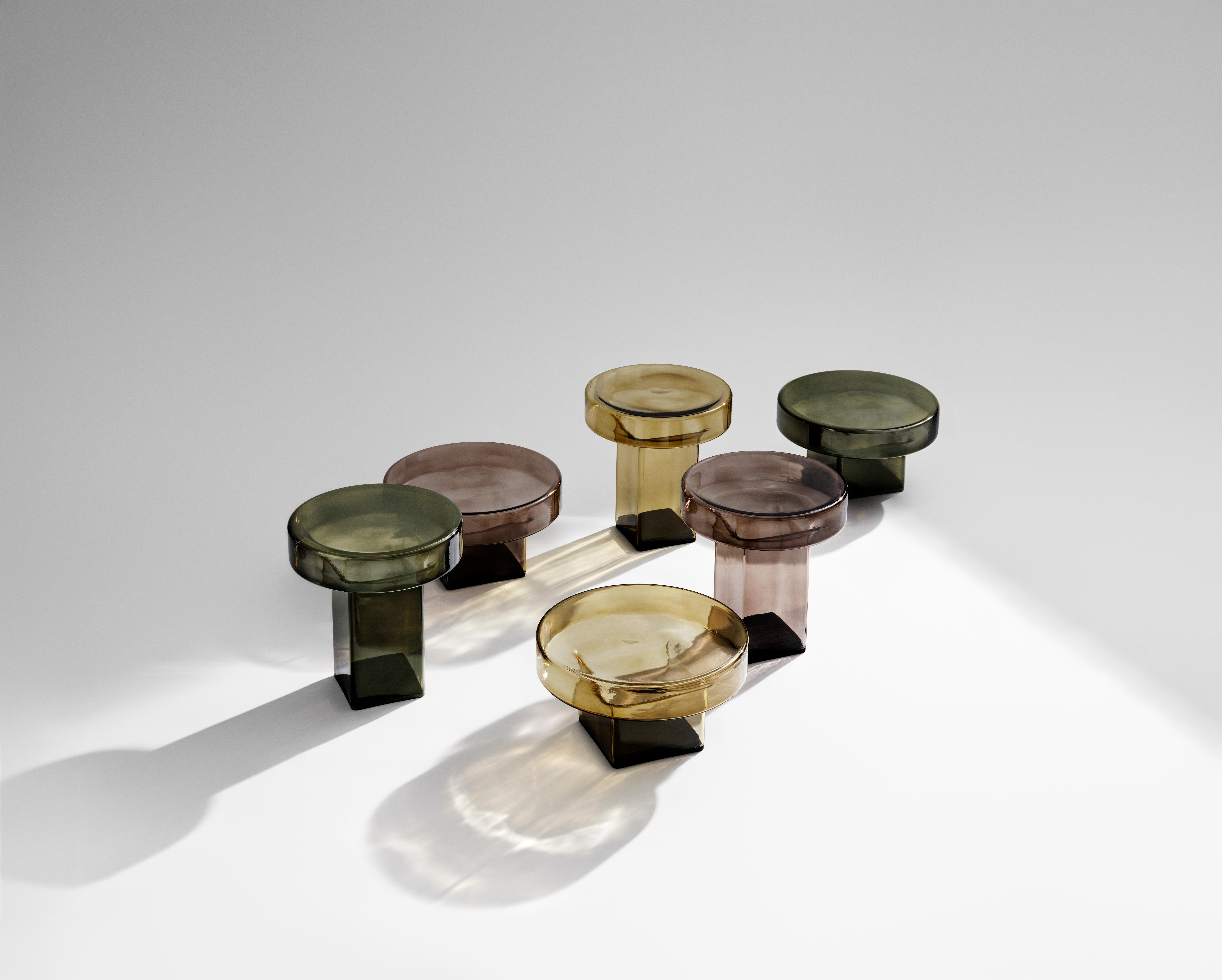 NAKED Coffee Table Amber Glass