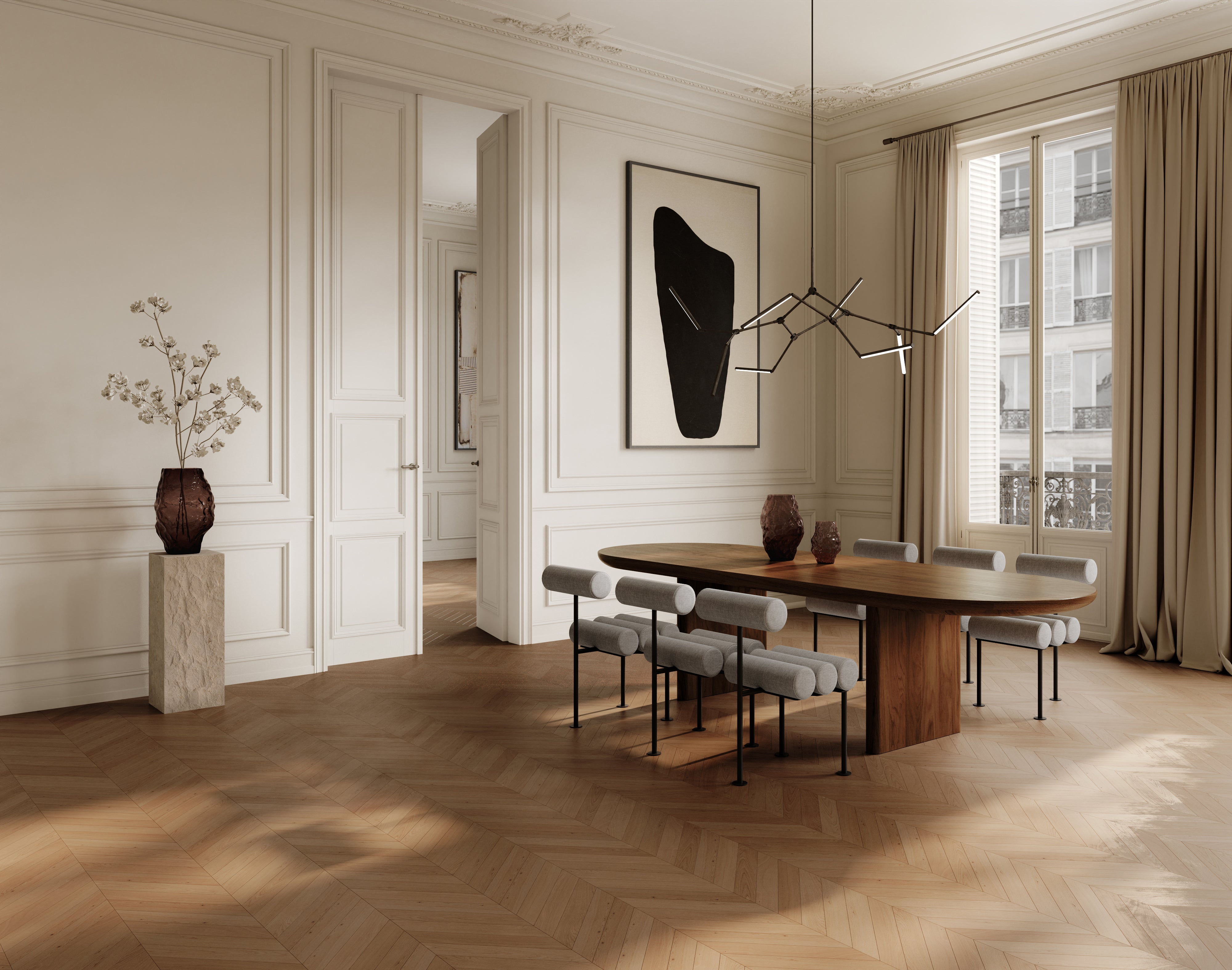 KATACHI Vase Brown Glass