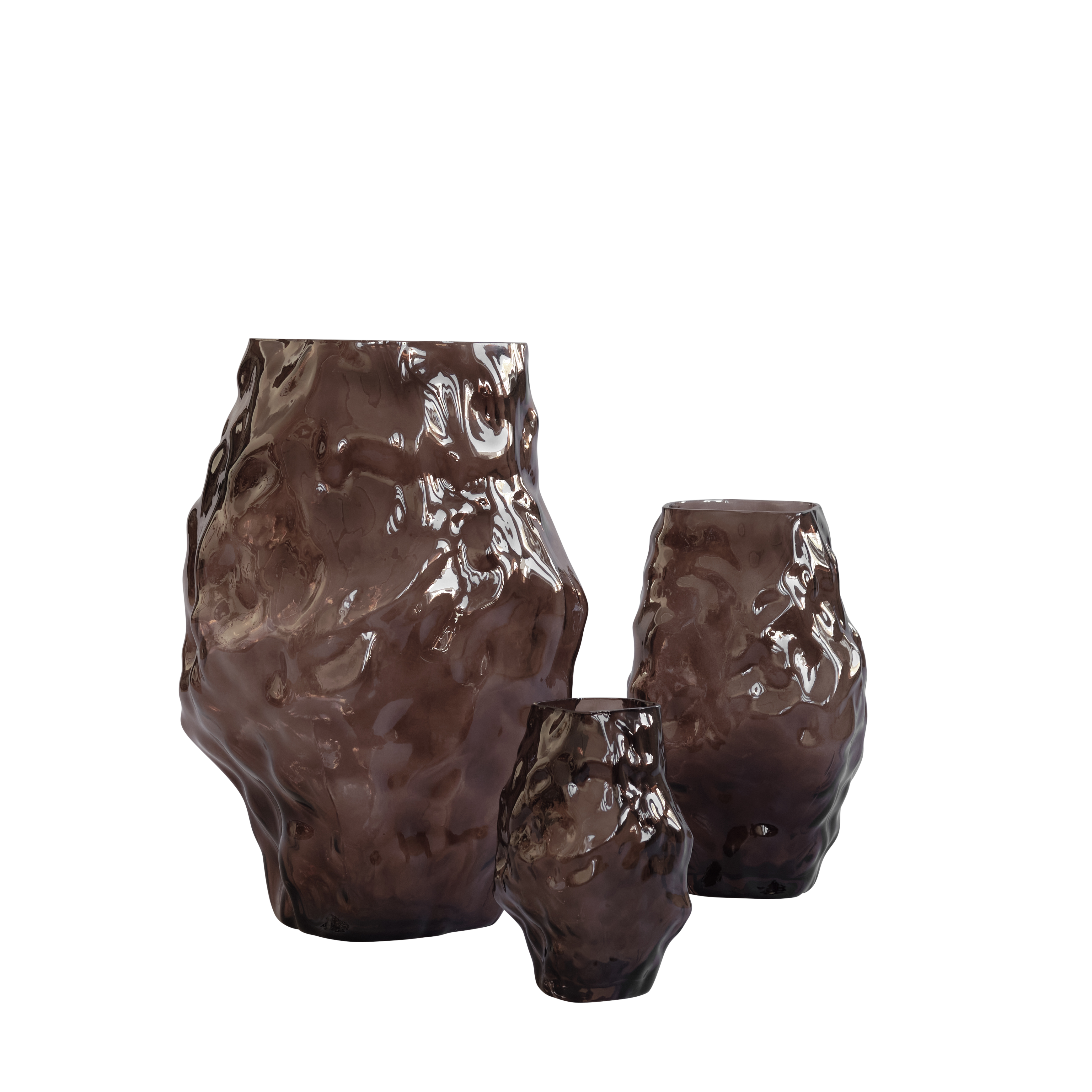 KATACHI Vase Brown Glass