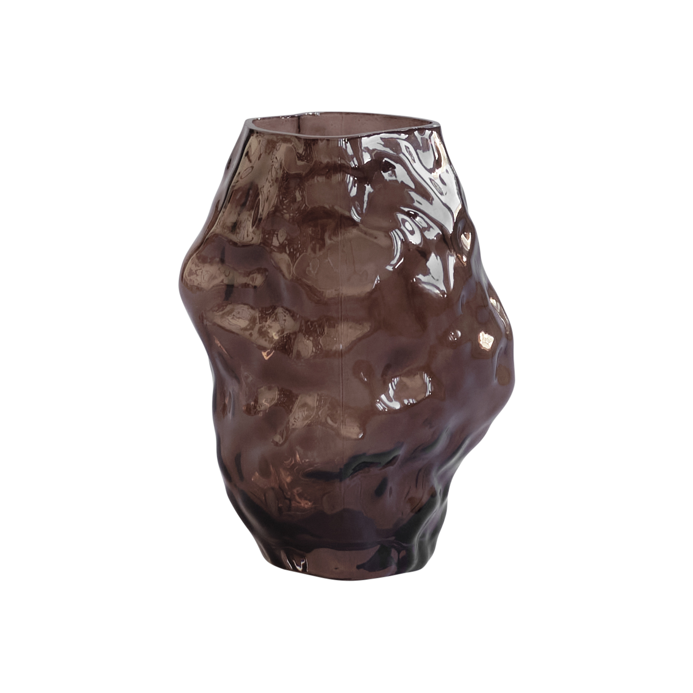 KATACHI Vase Brown Glass