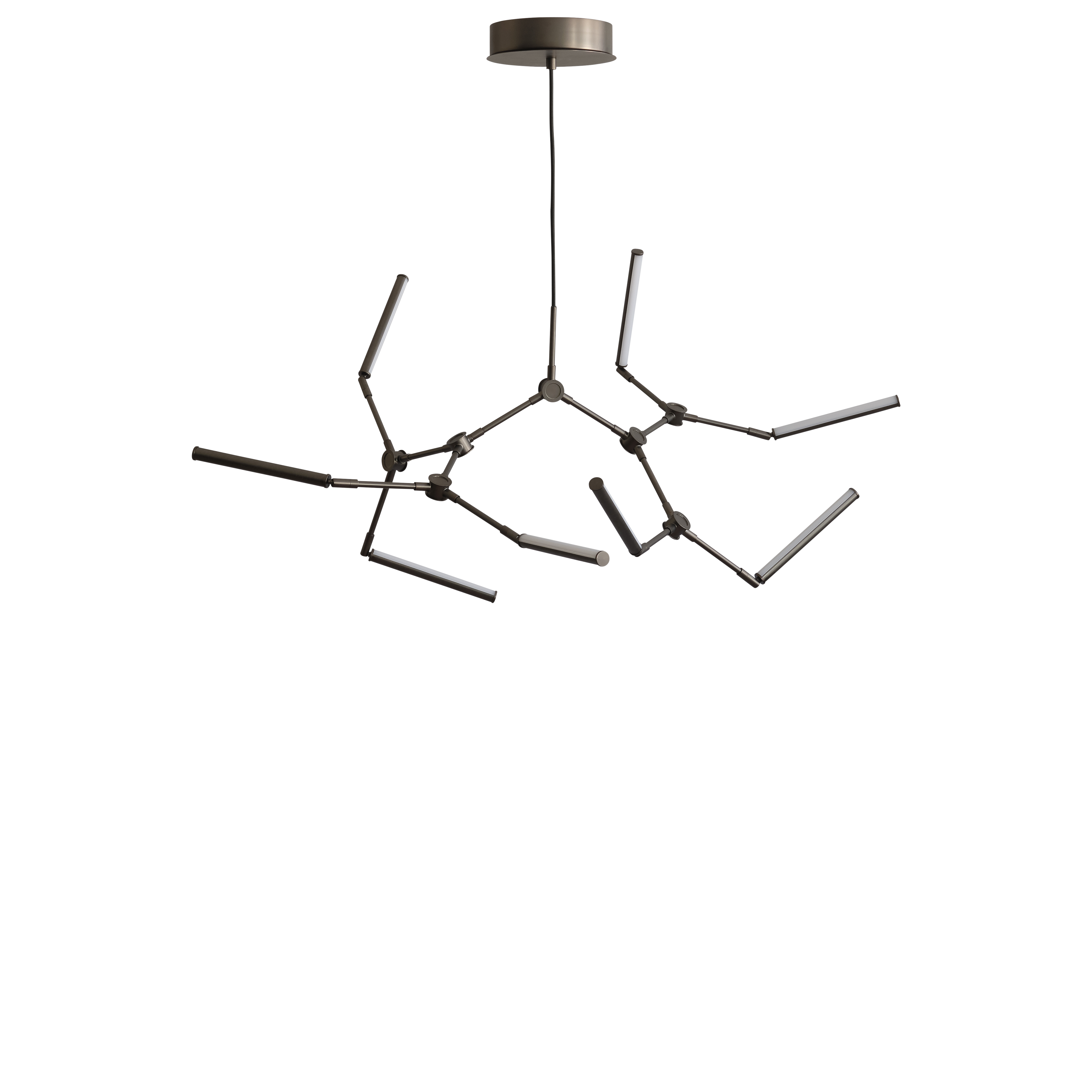 STICK chandelier brown