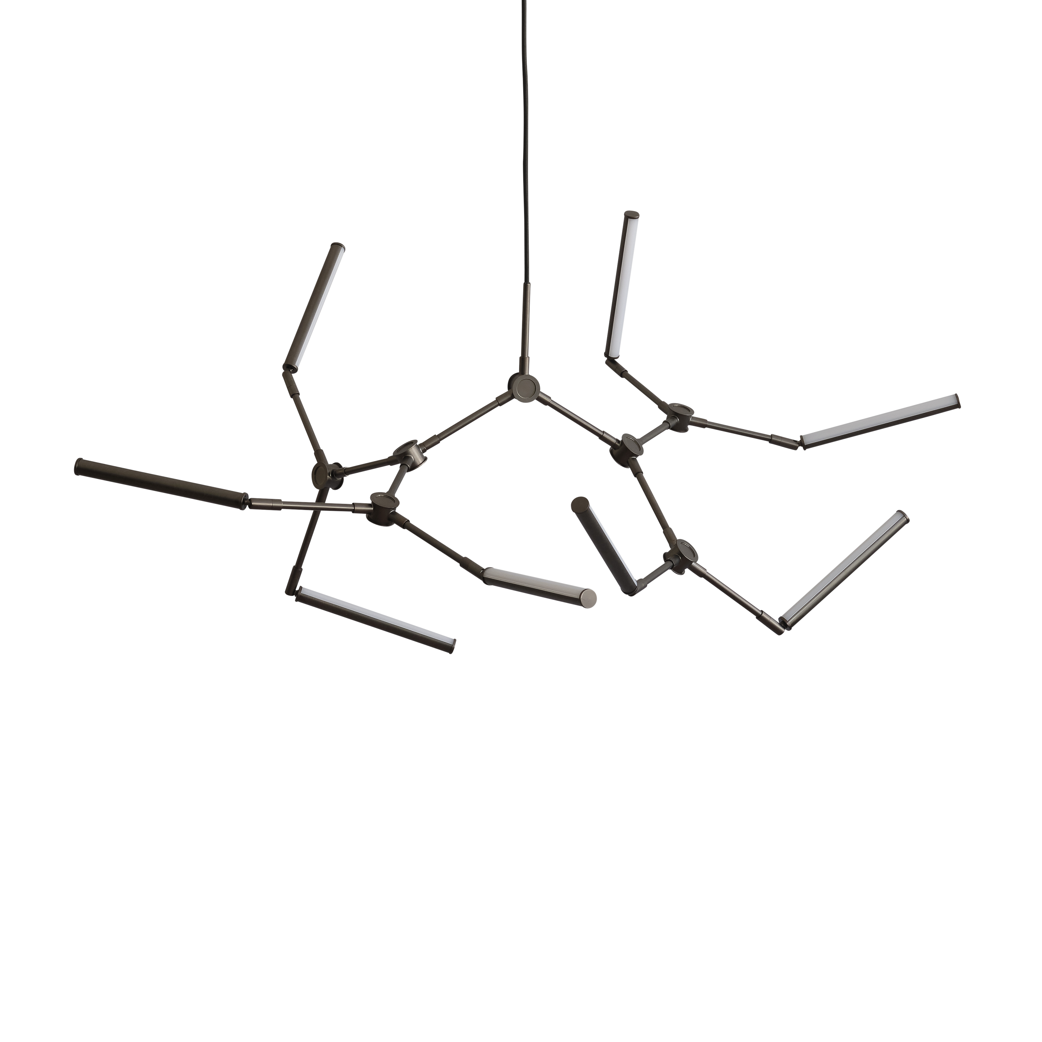 STICK chandelier brown