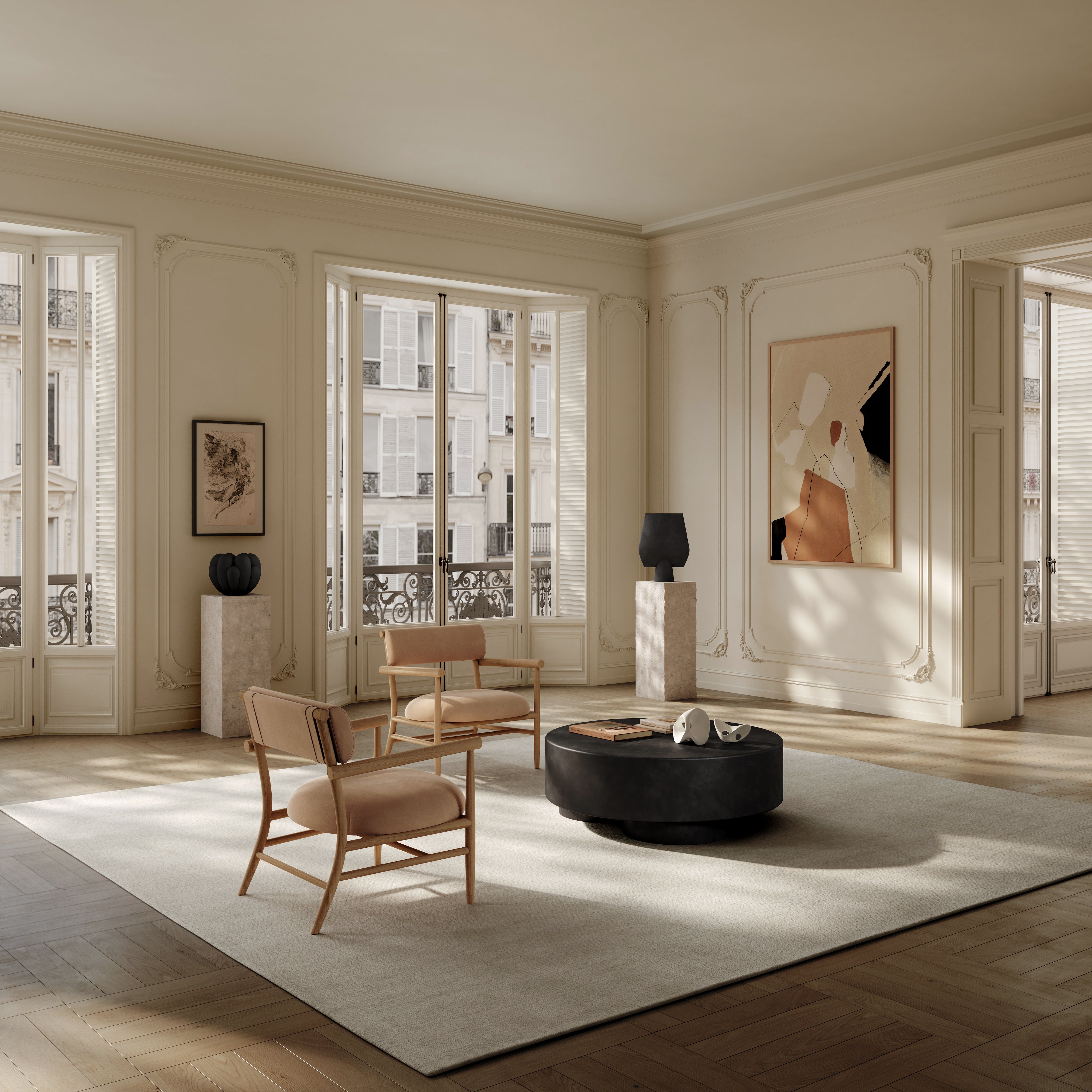 NAMA Armchair warm beige nubuck